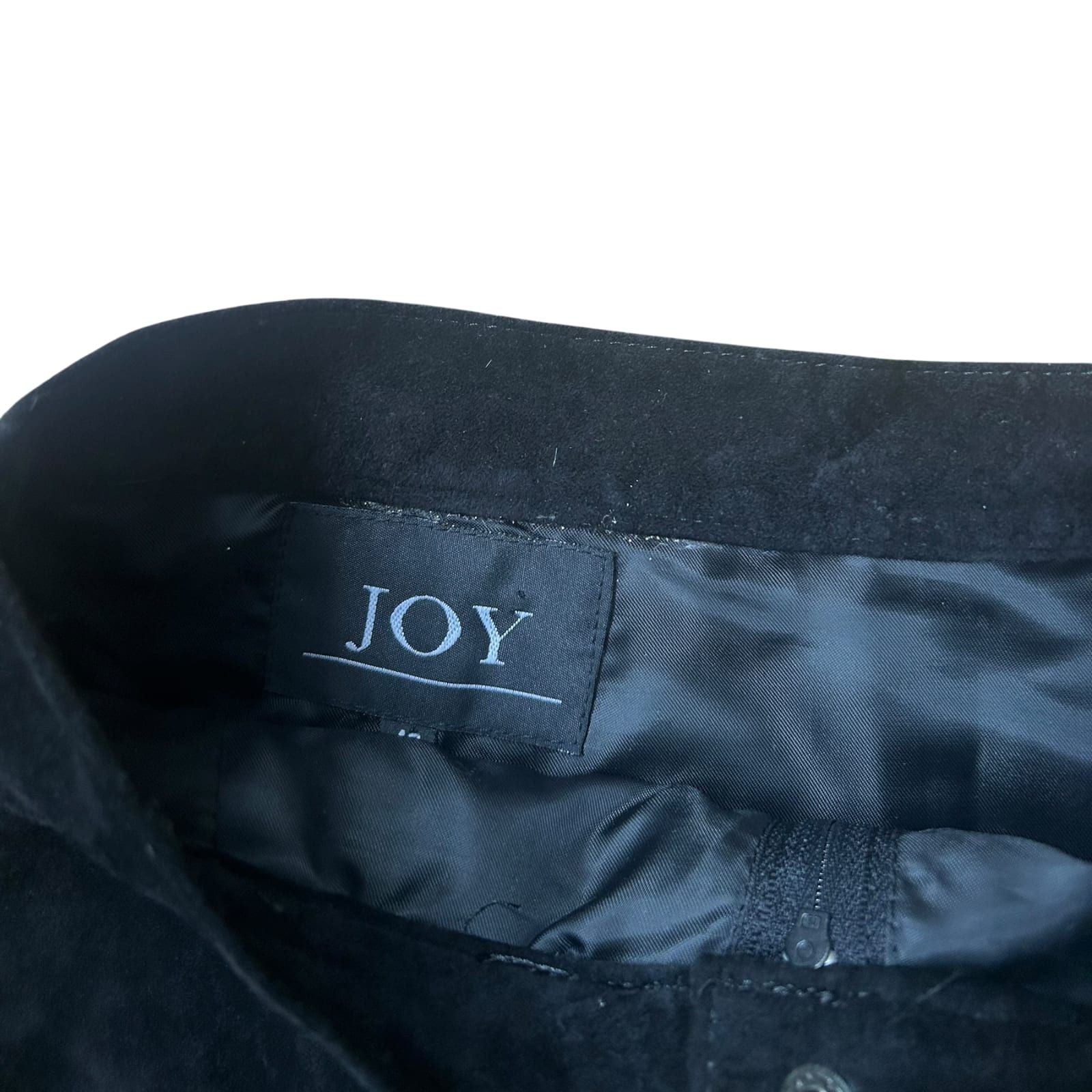 Joy Lederrock Damen Gr 38 Schwarz Wildleder Minirock Echtleder Elegant