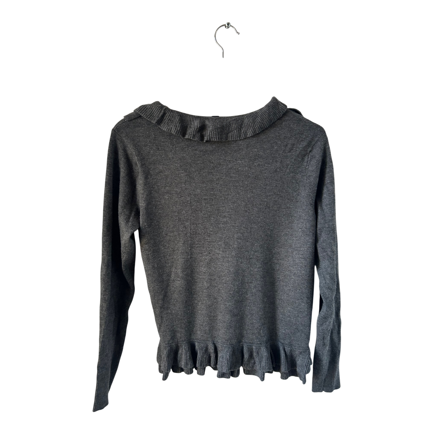 Soyaconcept Strickjacke Damen Gr S Grau Viskosemix Feinstrick Mit Rüschen