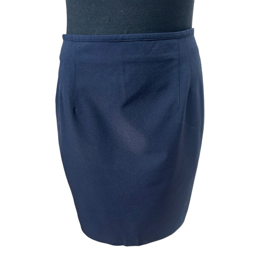 Damen Rock Business Dunkelblau Gr 40 Klassisch Elegant Midi Stretch
