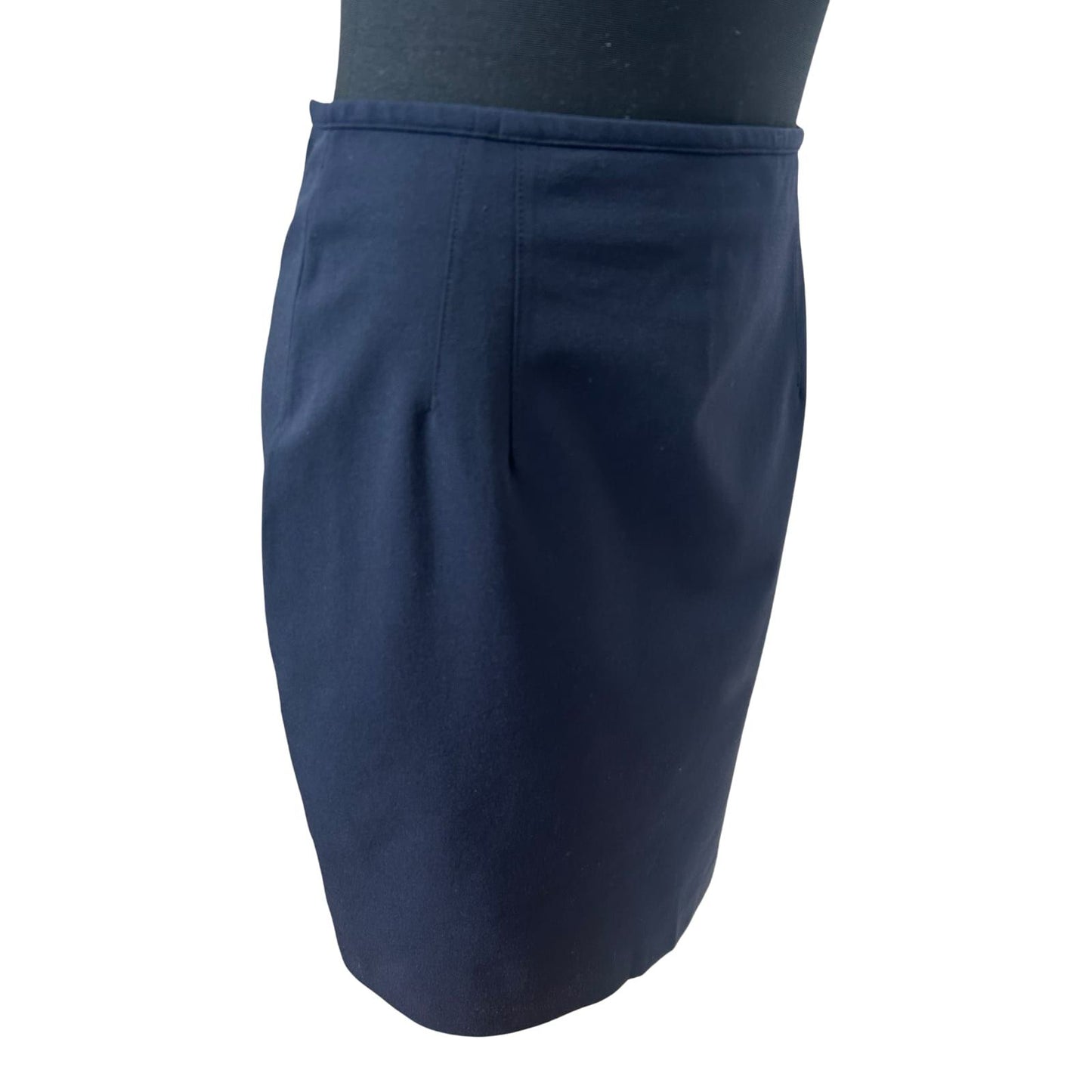 Damen Rock Business Dunkelblau Gr 40 Klassisch Elegant Midi Stretch