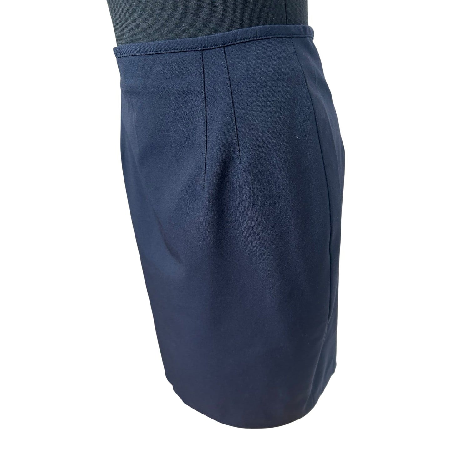 Damen Rock Business Dunkelblau Gr 40 Klassisch Elegant Midi Stretch