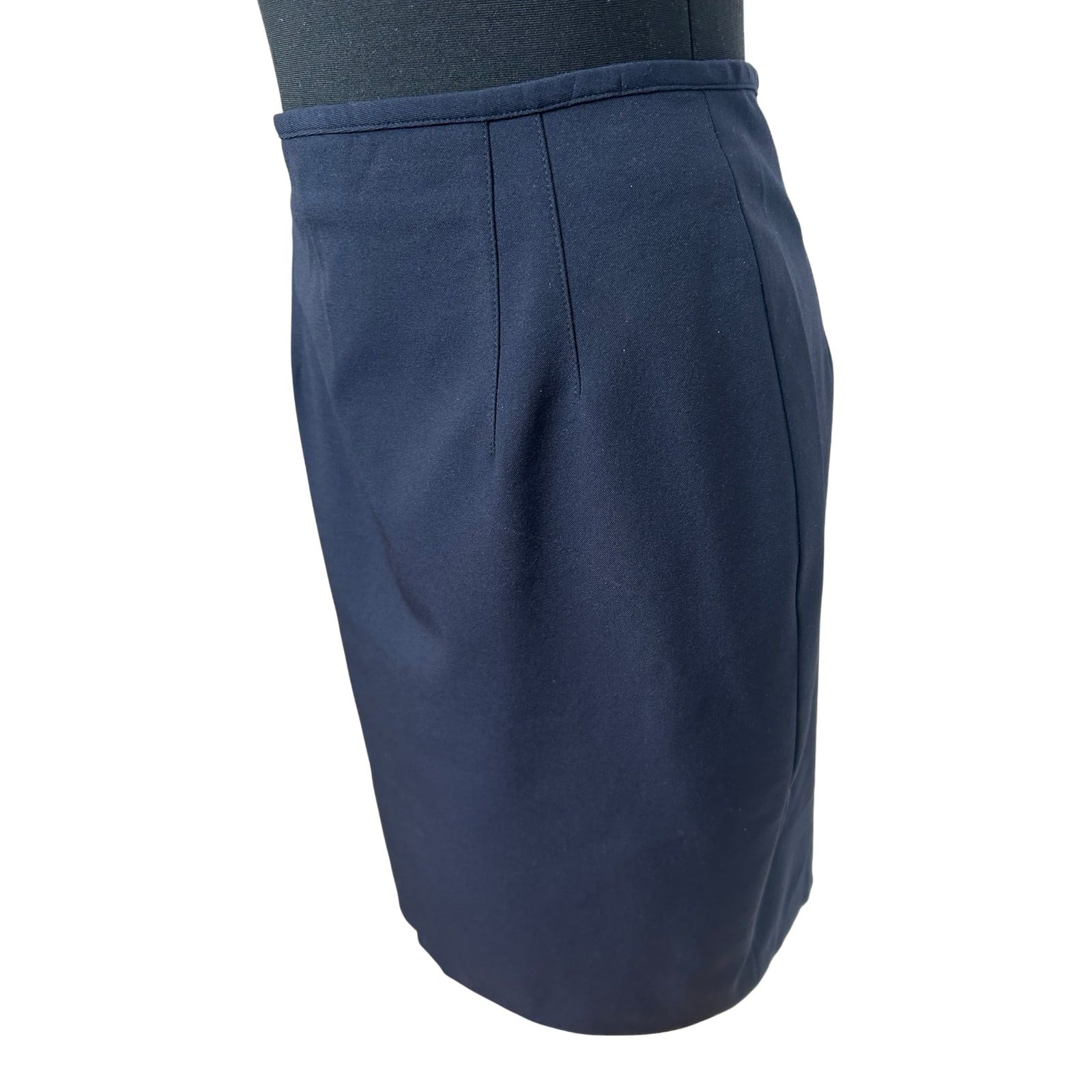 Damen Rock Business Dunkelblau Gr 40 Klassisch Elegant Midi Stretch