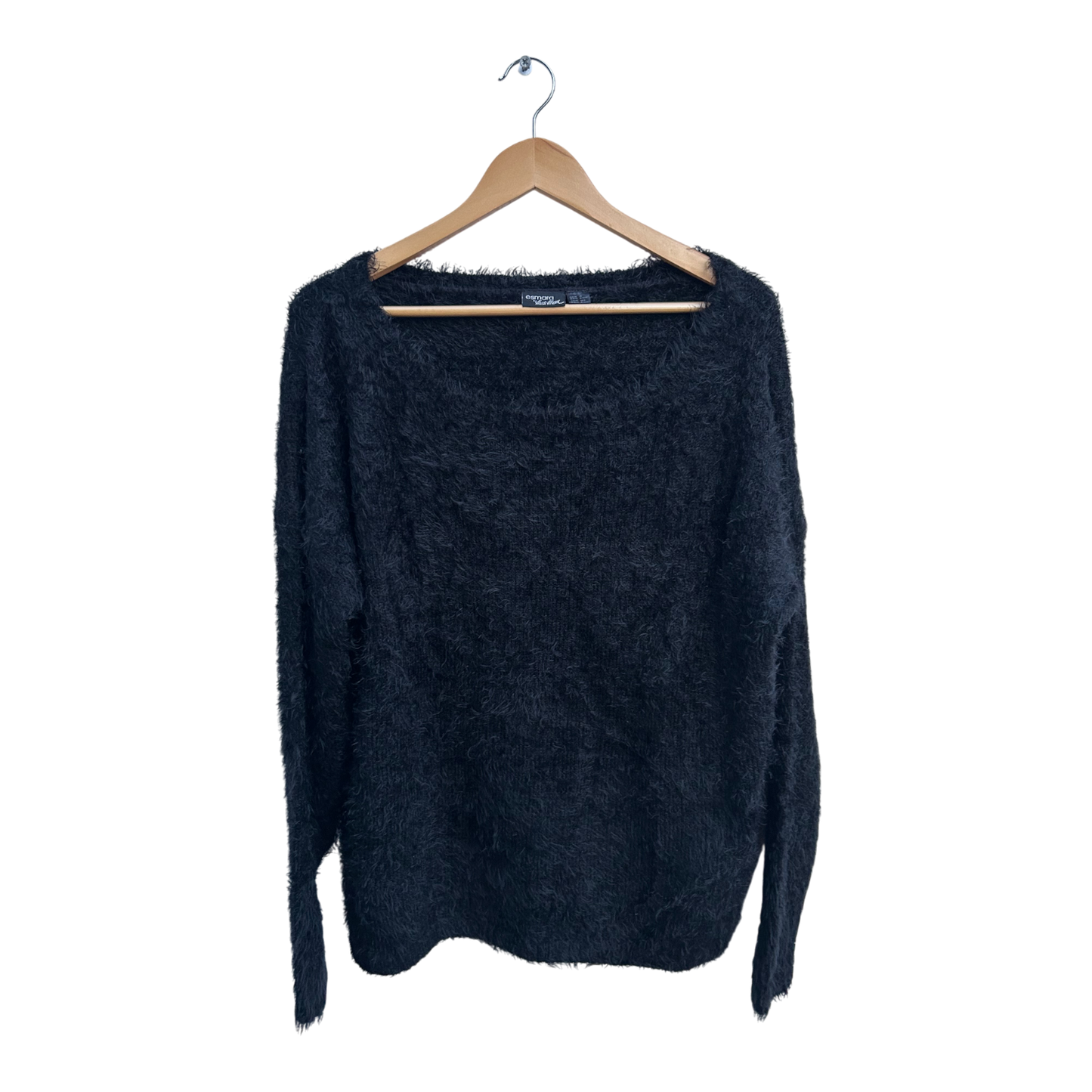 Esmara Pullover Damen M Schwarz Flauschig Langarm Weich Winter Elegant Kuschelig