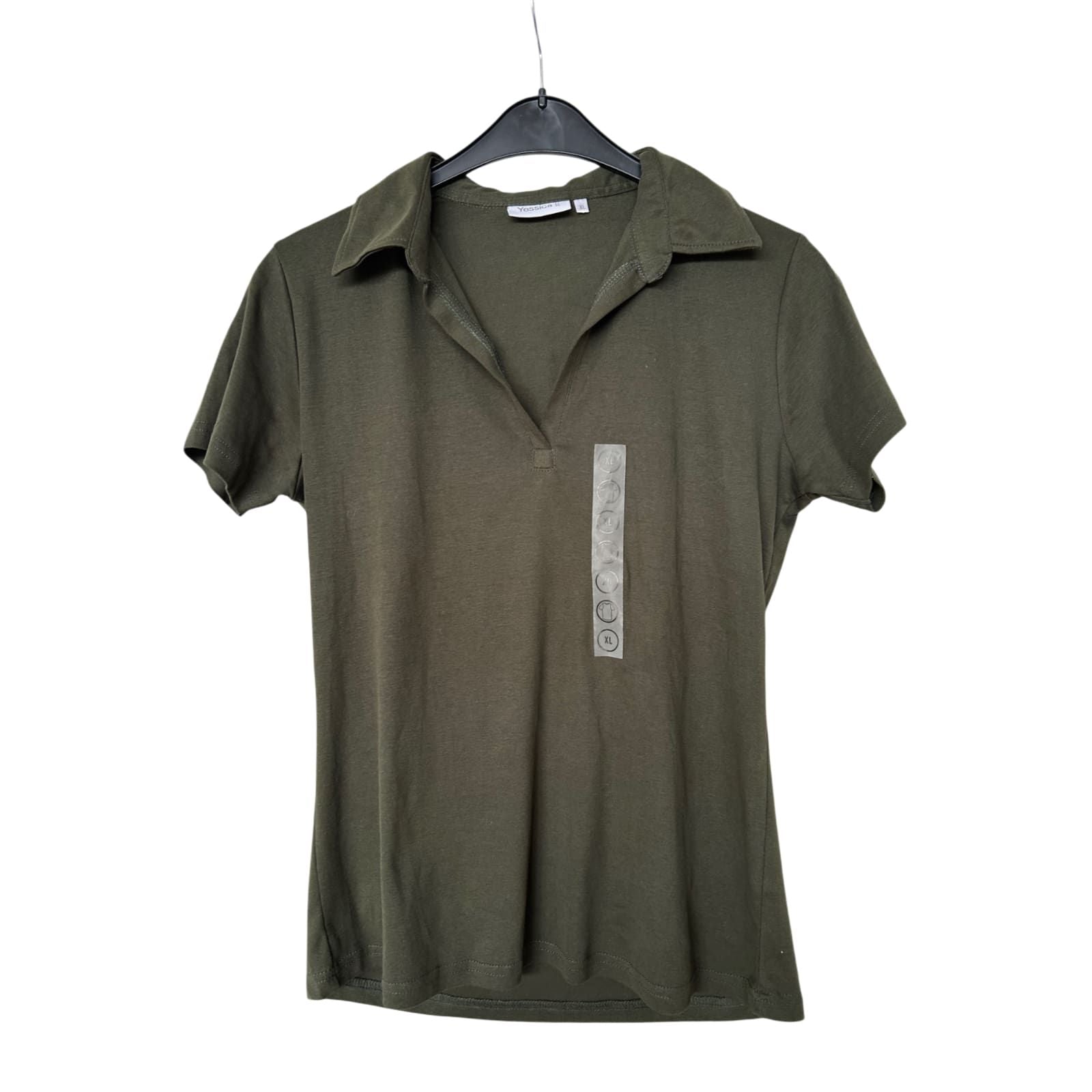 🌿 Yessica Poloshirt Damen XL – Olivgrün – Baumwolle - NEU🌿