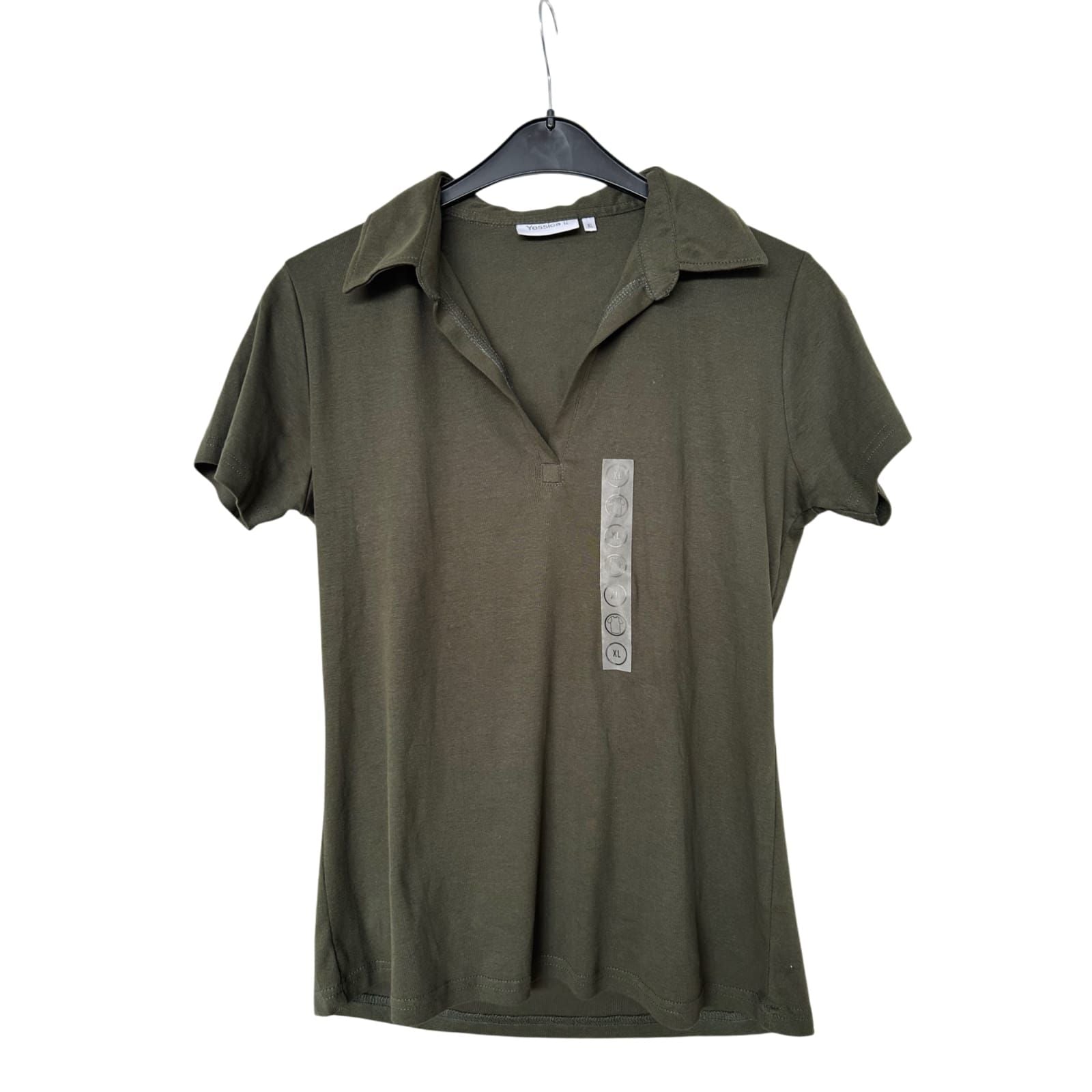 🌿 Yessica Poloshirt Damen XL – Olivgrün – Baumwolle - NEU🌿