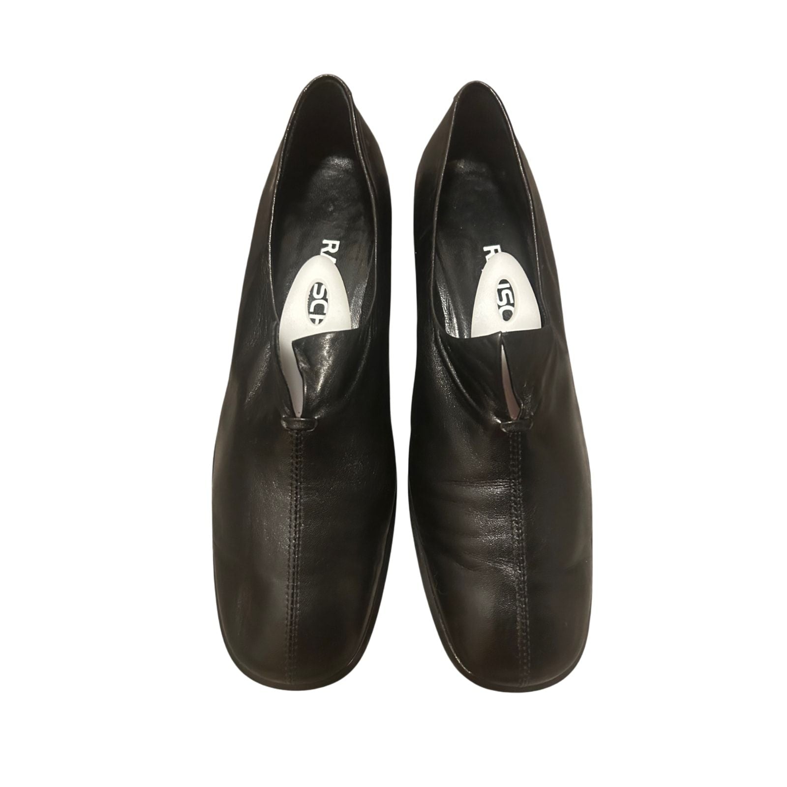 🌿 RAUSCH Slipper Damen 39 – Echtleder Schwarz – Elegant 🖤