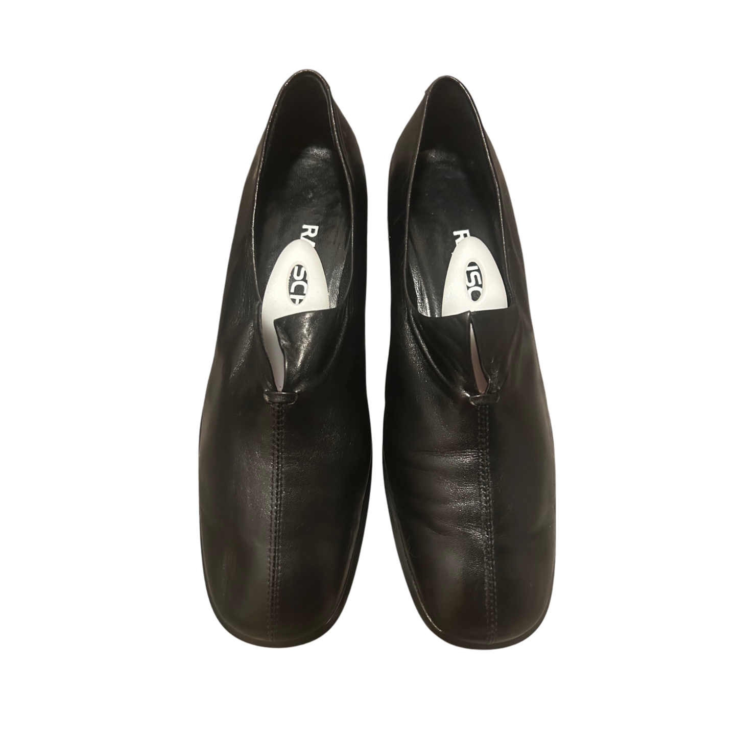 🌿 RAUSCH Slipper Damen 39 – Echtleder Schwarz – Elegant 🖤