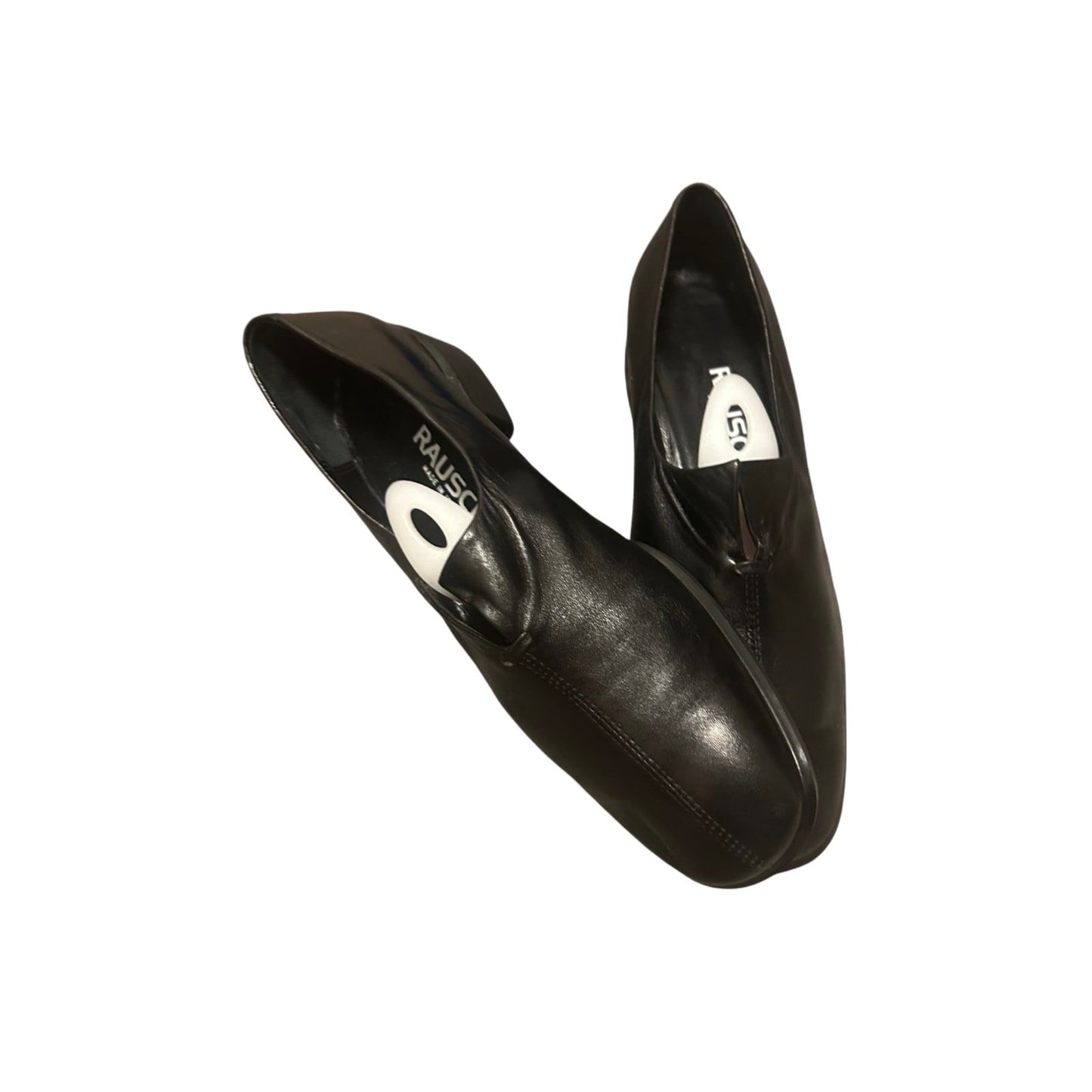 🌿 RAUSCH Slipper Damen 39 – Echtleder Schwarz – Elegant 🖤