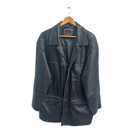 Lederjacke Schwarz Herren Itallo Leather Fashion Gr 50 Echtleder Vintage Softleder
