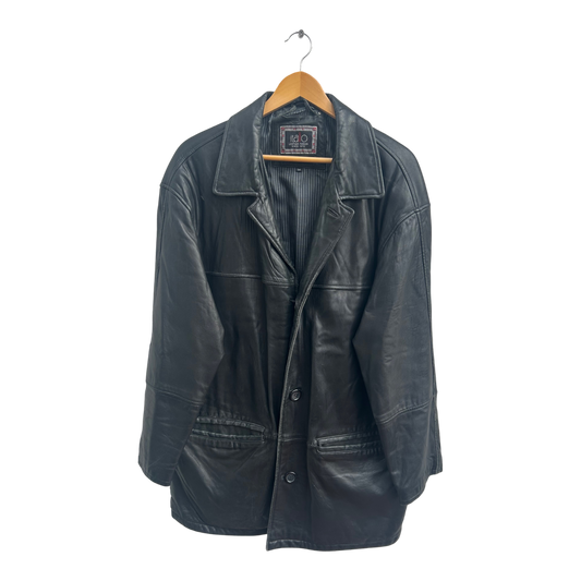 Lederjacke Schwarz Herren Itallo Leather Fashion Gr 50 Echtleder Vintage Softleder