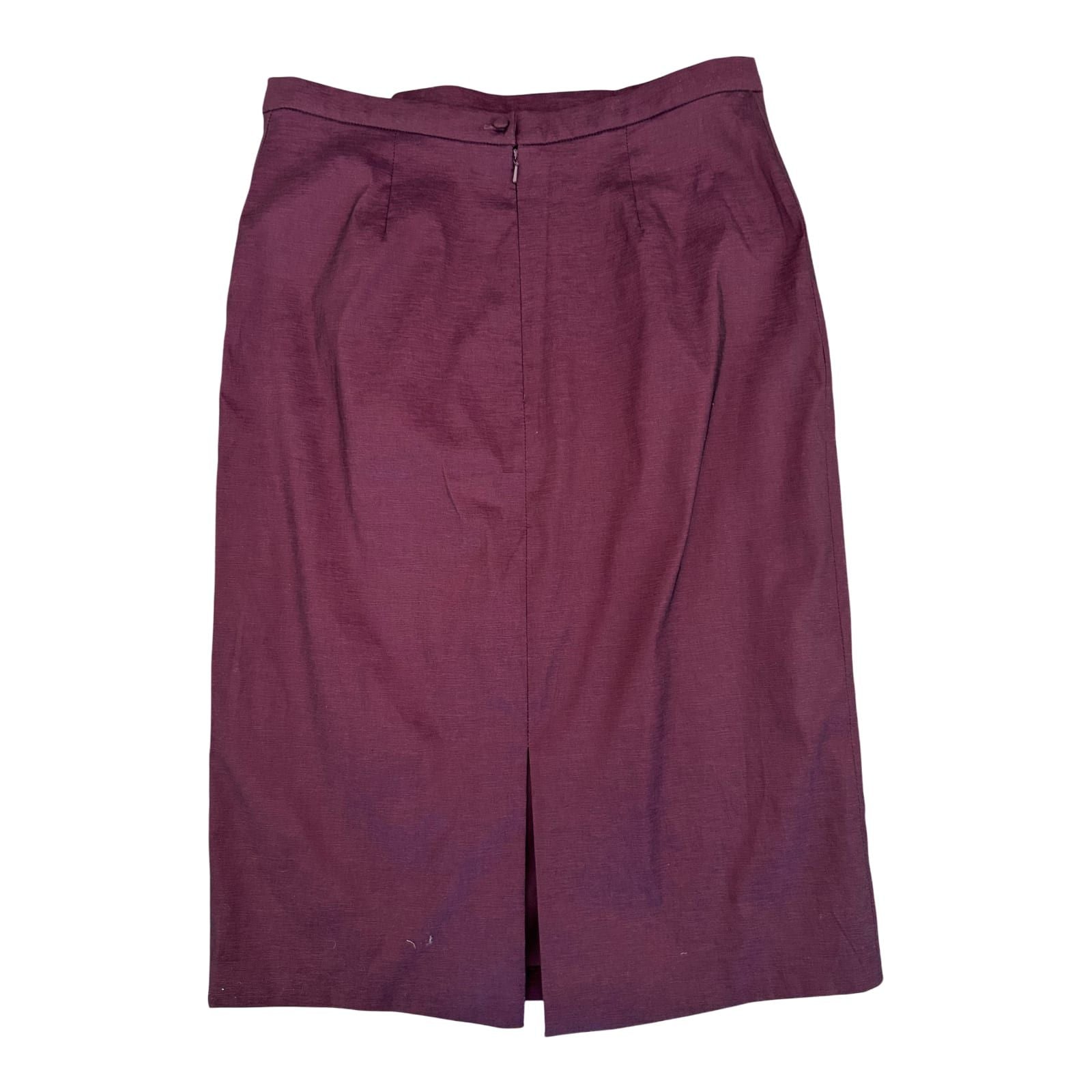 Star Night Rock Damen Rock Gr 42 Bordeaux Elegant Schimmernd Knielang