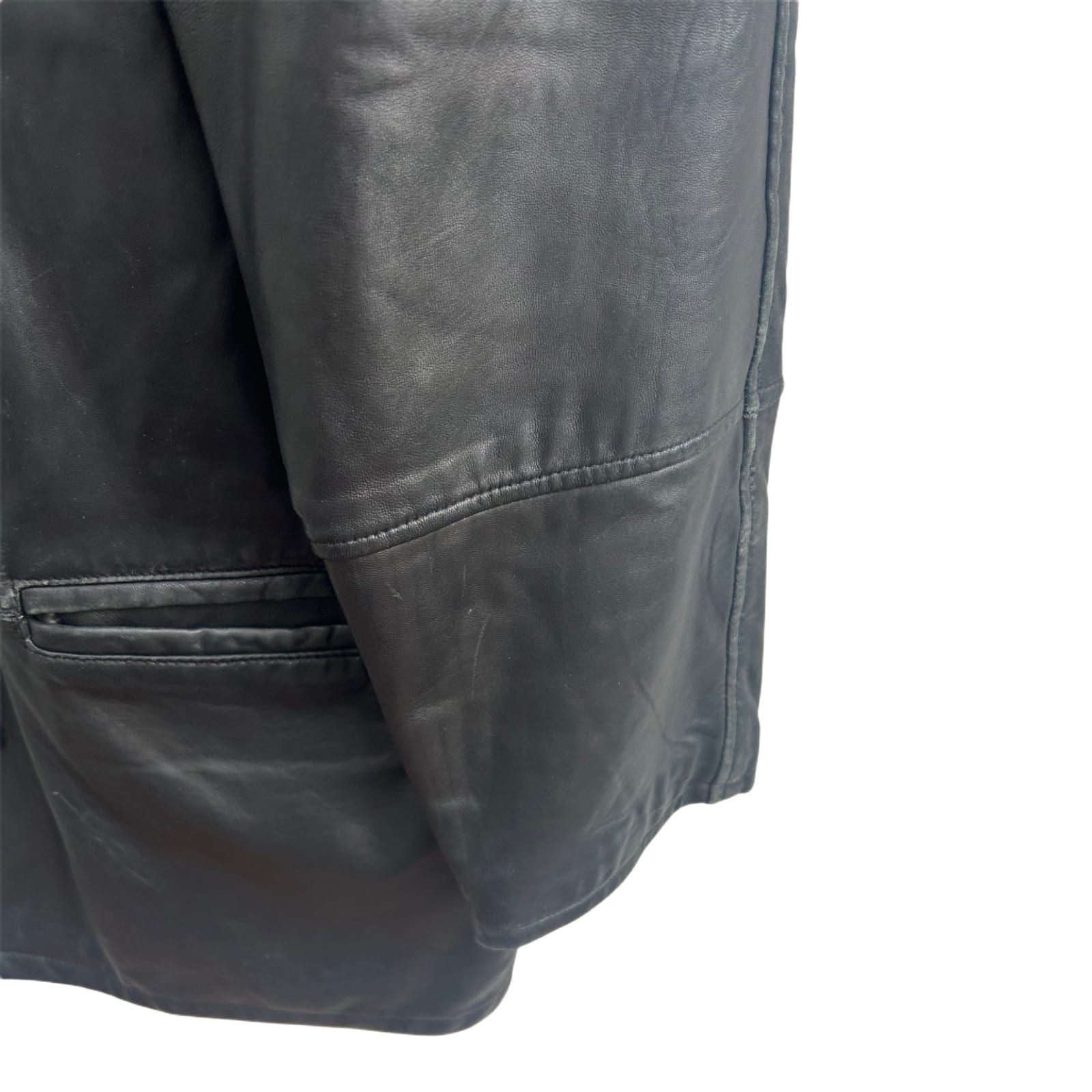 Lederjacke Schwarz Herren Itallo Leather Fashion Gr 50 Echtleder Vintage Softleder