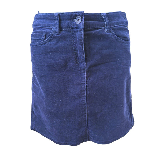 Esprit Rock Damen Minirock Gr 36 Blau Feincord Baumwolle Stretch Casual