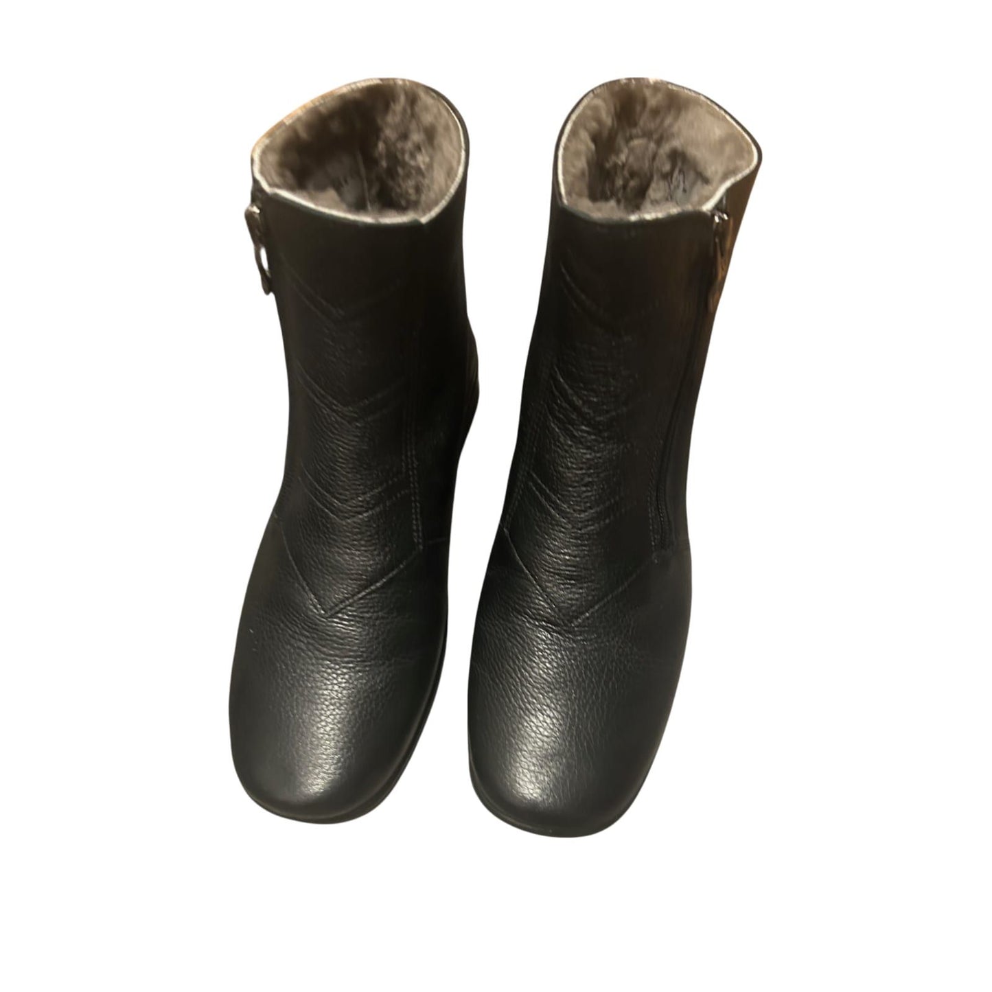 ARA Damen Stiefeletten Gr 39 Schwarz Leder Warm gefüttert Reißverschluss