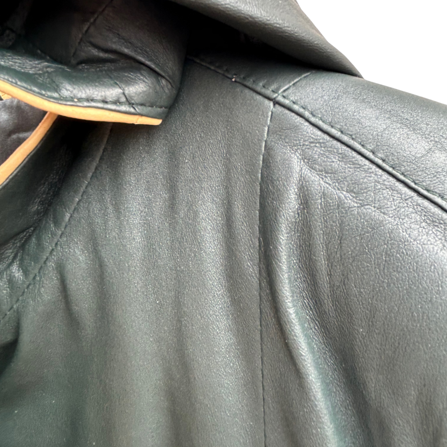 Ledermantel Zweifarbig Damen Gr M Verre Pelle Echtleder Butterweich Kapuze Luxus