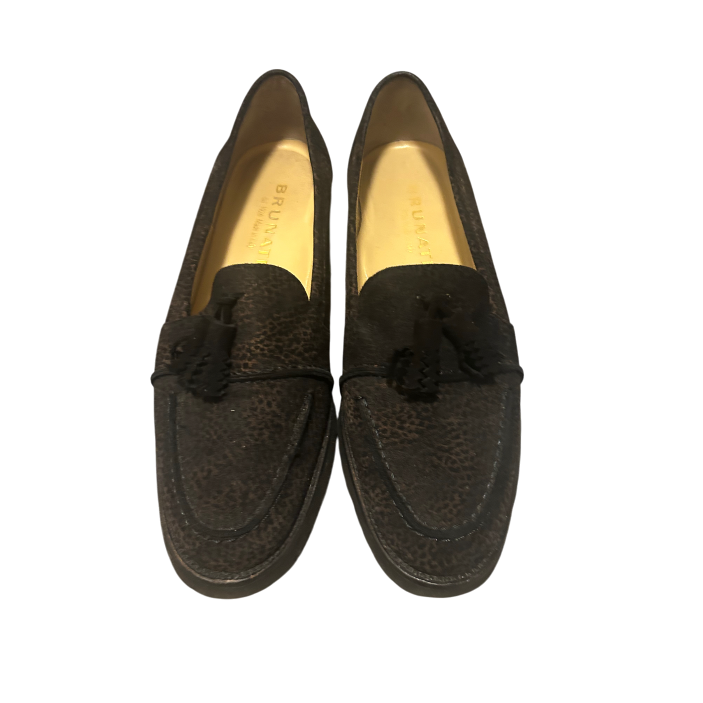 Brunate Loafer Damen Halbschuhe Echtleder Made in Italy Schwarz Gr 39 5 Elegant