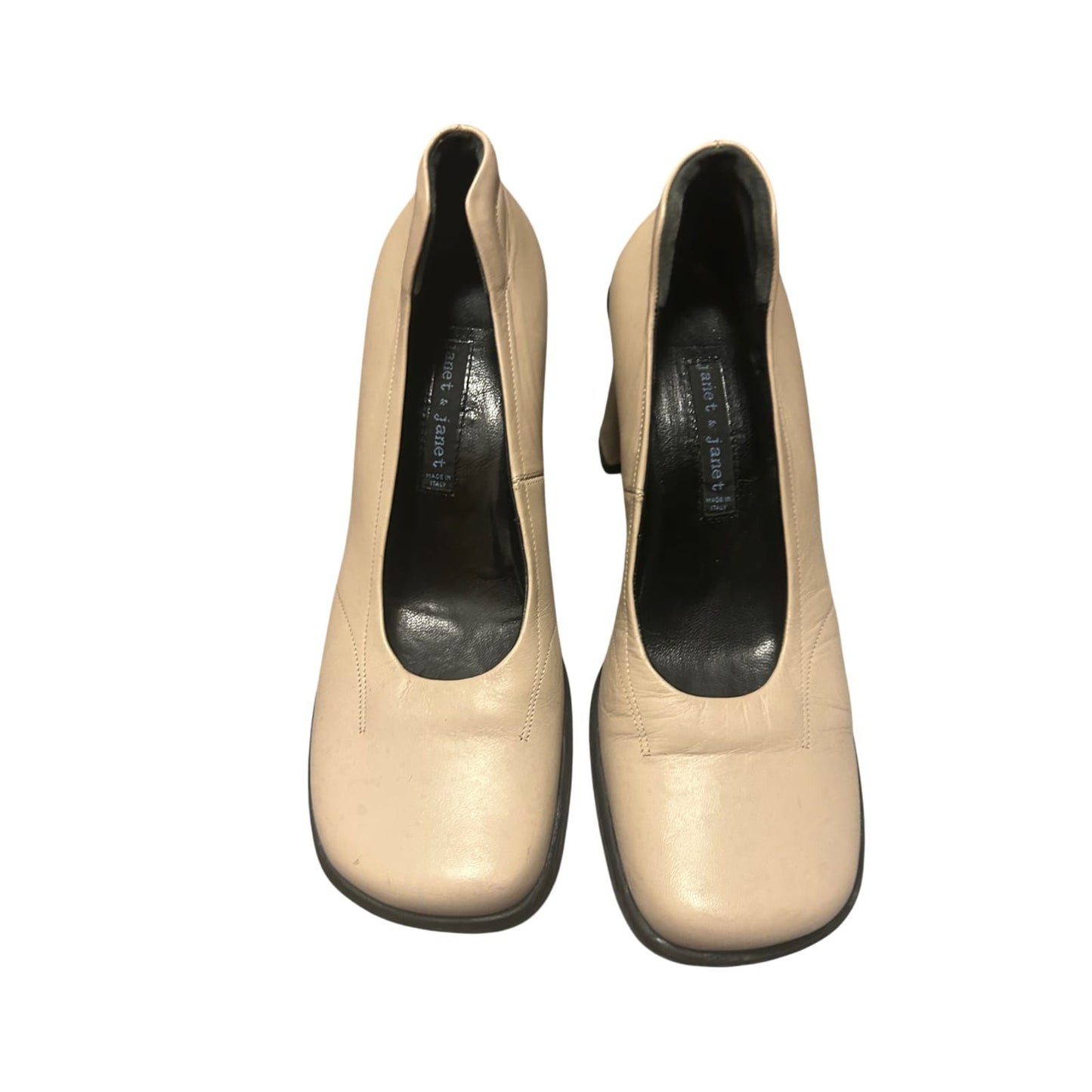 ✨ Janet & Janet Pumps Gr. 37 – Echtleder Nude – Neu 🇮🇹