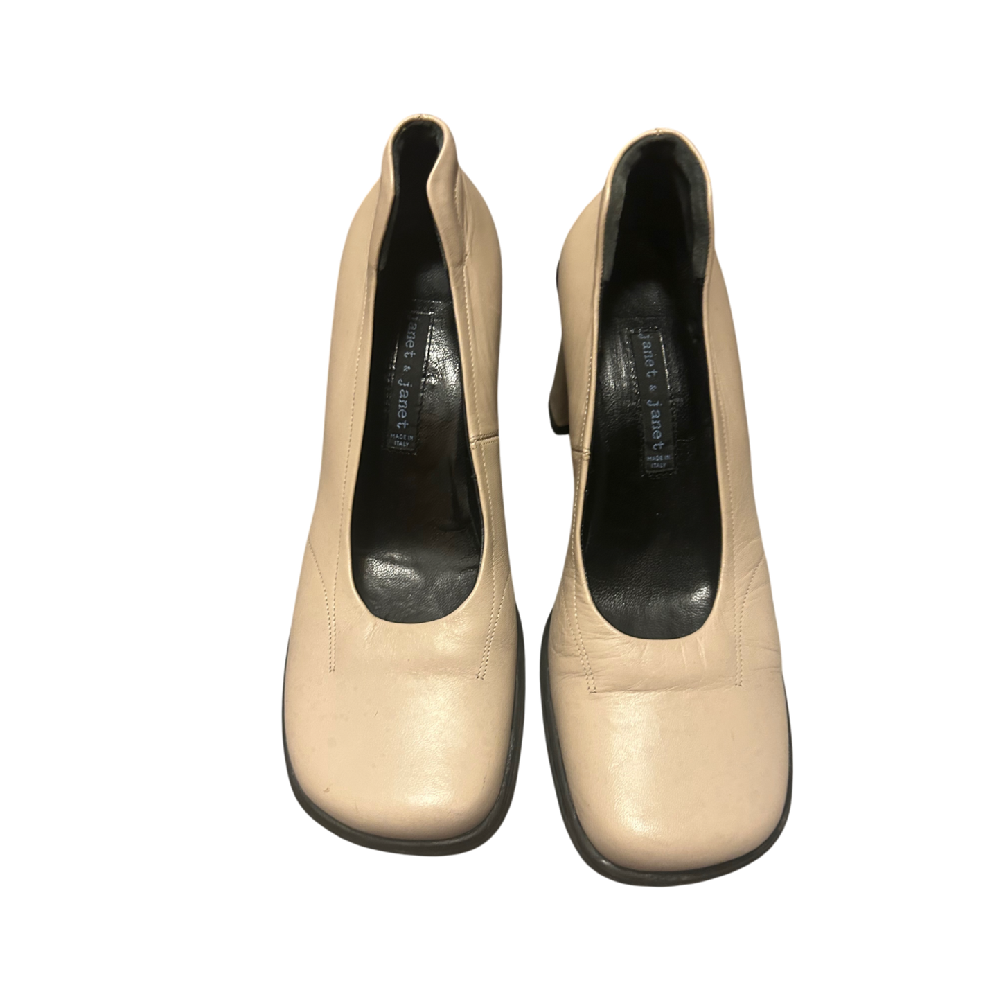 ✨ Janet & Janet Pumps Gr. 37 – Echtleder Nude – Neu 🇮🇹