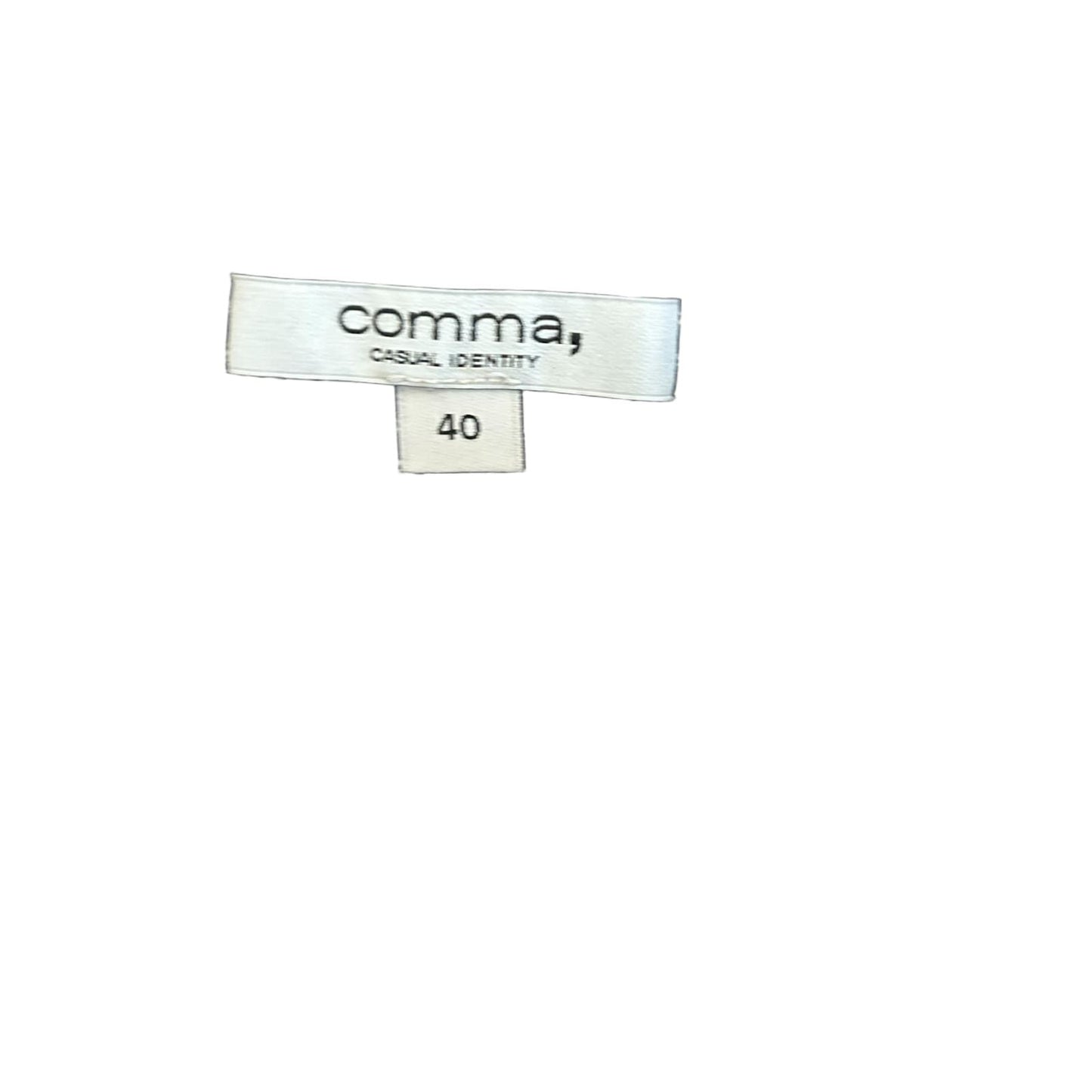Comma Rock Damen Gr 40 Schwarz Grau Fischgrät Stretch Gummibund Midi
