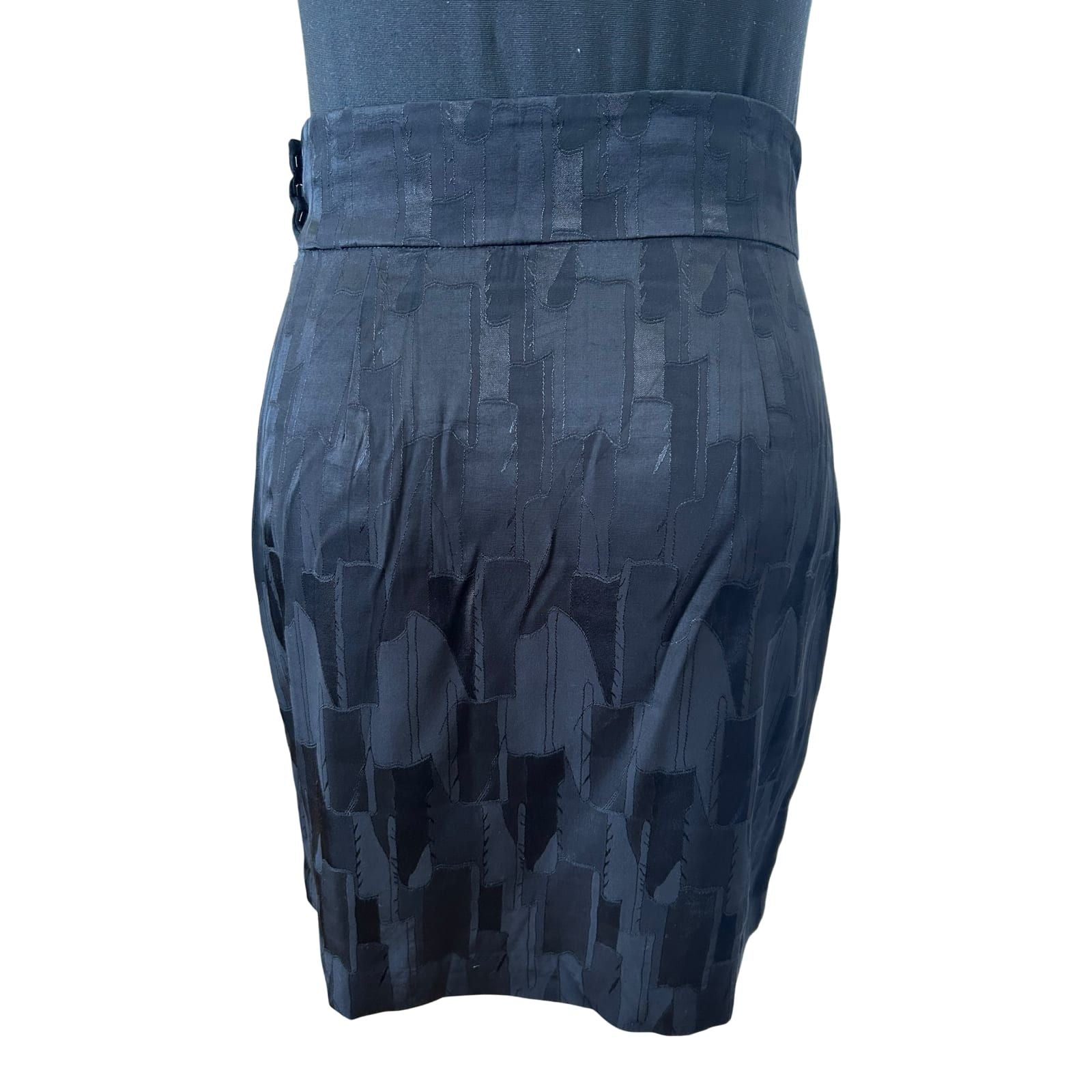 & Other Stories Rock Damen Gr 38 Schwarz Perlen Verziert Elegant Midi