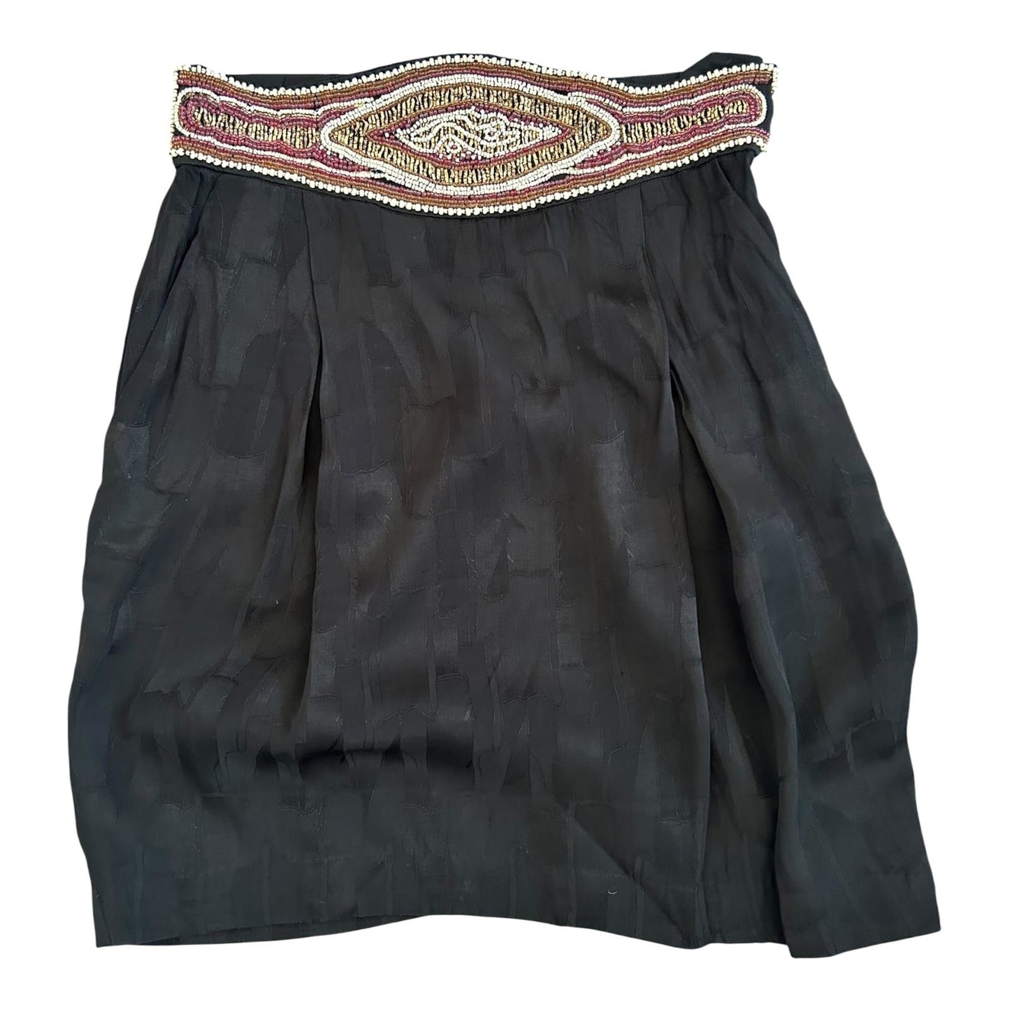 & Other Stories Rock Damen Gr 38 Schwarz Perlen Verziert Elegant Midi