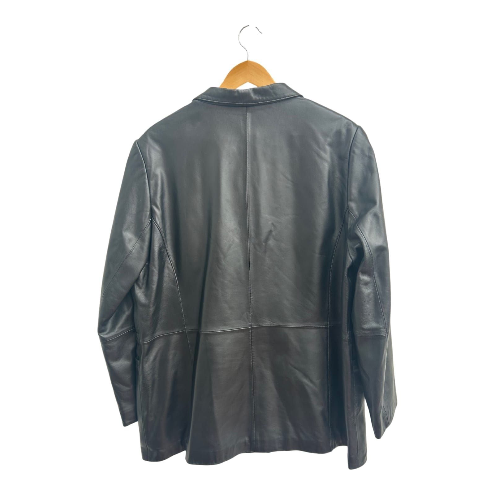 Lederjacke Schwarz Damen Gr 46 Echtleder Elegant Klassisch Pure Panda Vintage