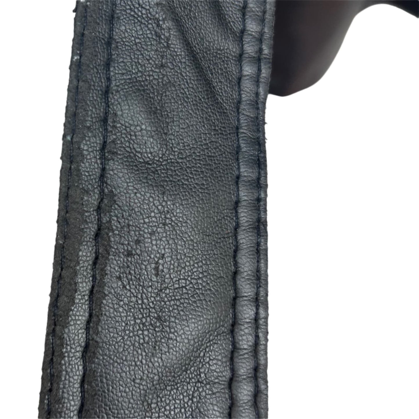 Kunstlederjacke Schwarz Damen Gr 42 XL Tailliert Gürtel Übergangsjacke Elegant