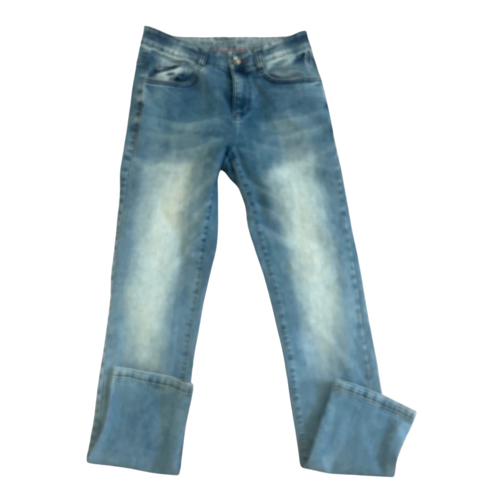 S Oliver Jeans Damen Hose Gr 36 Blau Slim Fit Stretch Used Look Denim