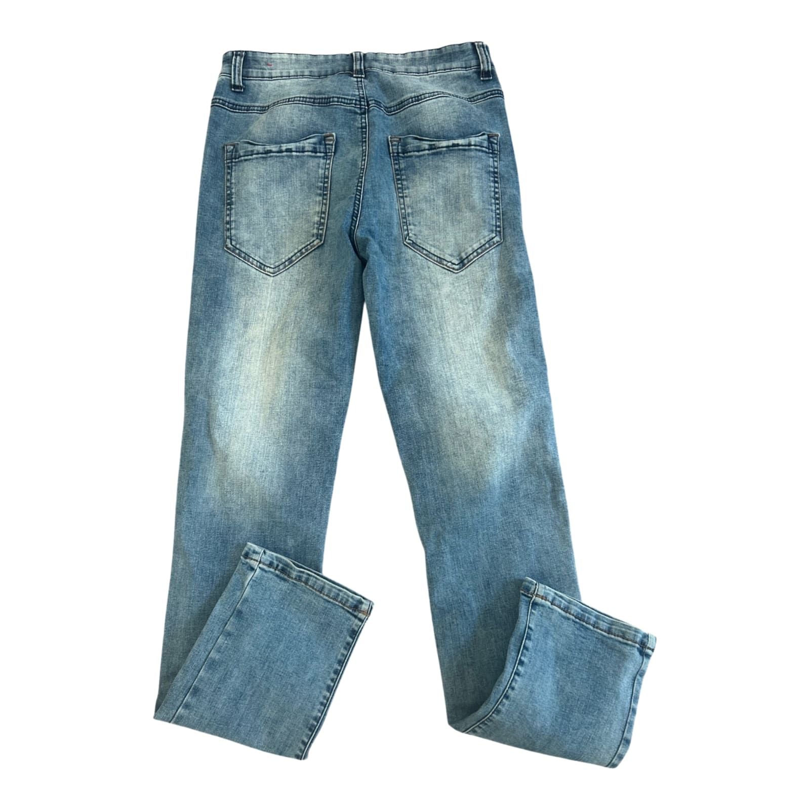 S Oliver Jeans Damen Hose Gr 36 Blau Slim Fit Stretch Used Look Denim