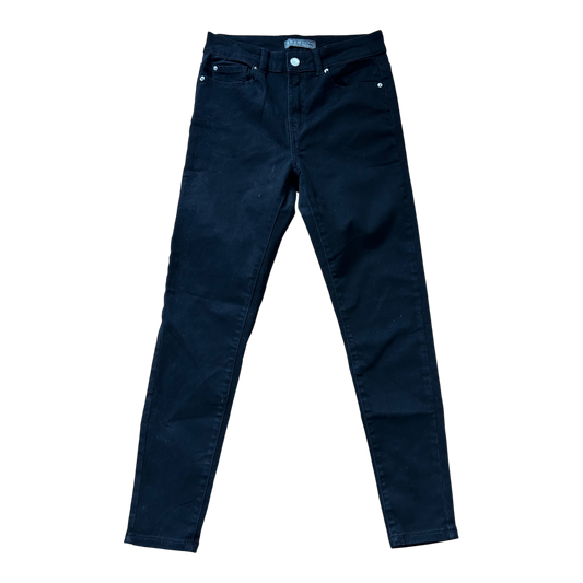 Denim Co Damen Hose Gr 38 Schwarz Baumwolle Stretch Slim Fit Modern Alltag