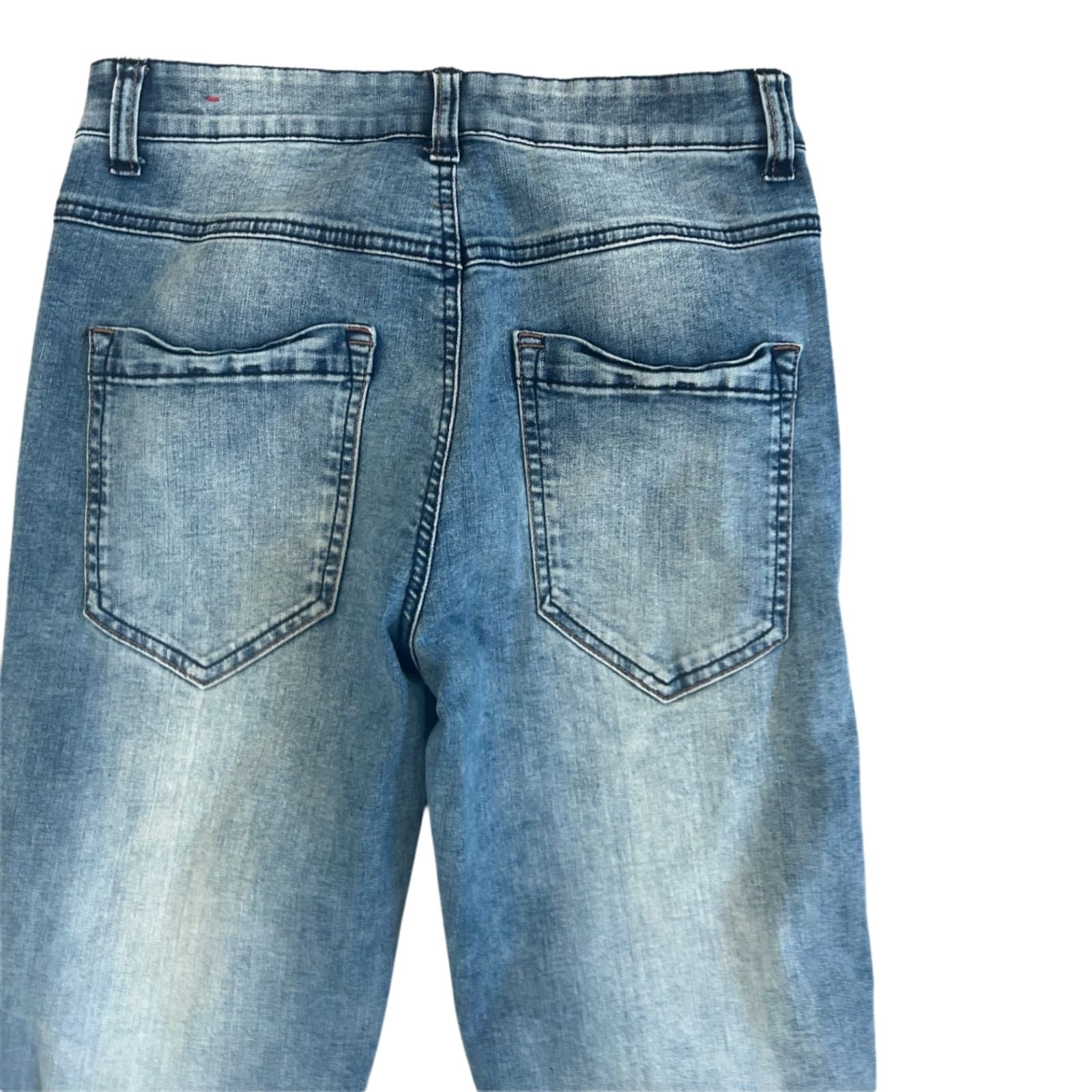 S Oliver Jeans Damen Hose Gr 36 Blau Slim Fit Stretch Used Look Denim