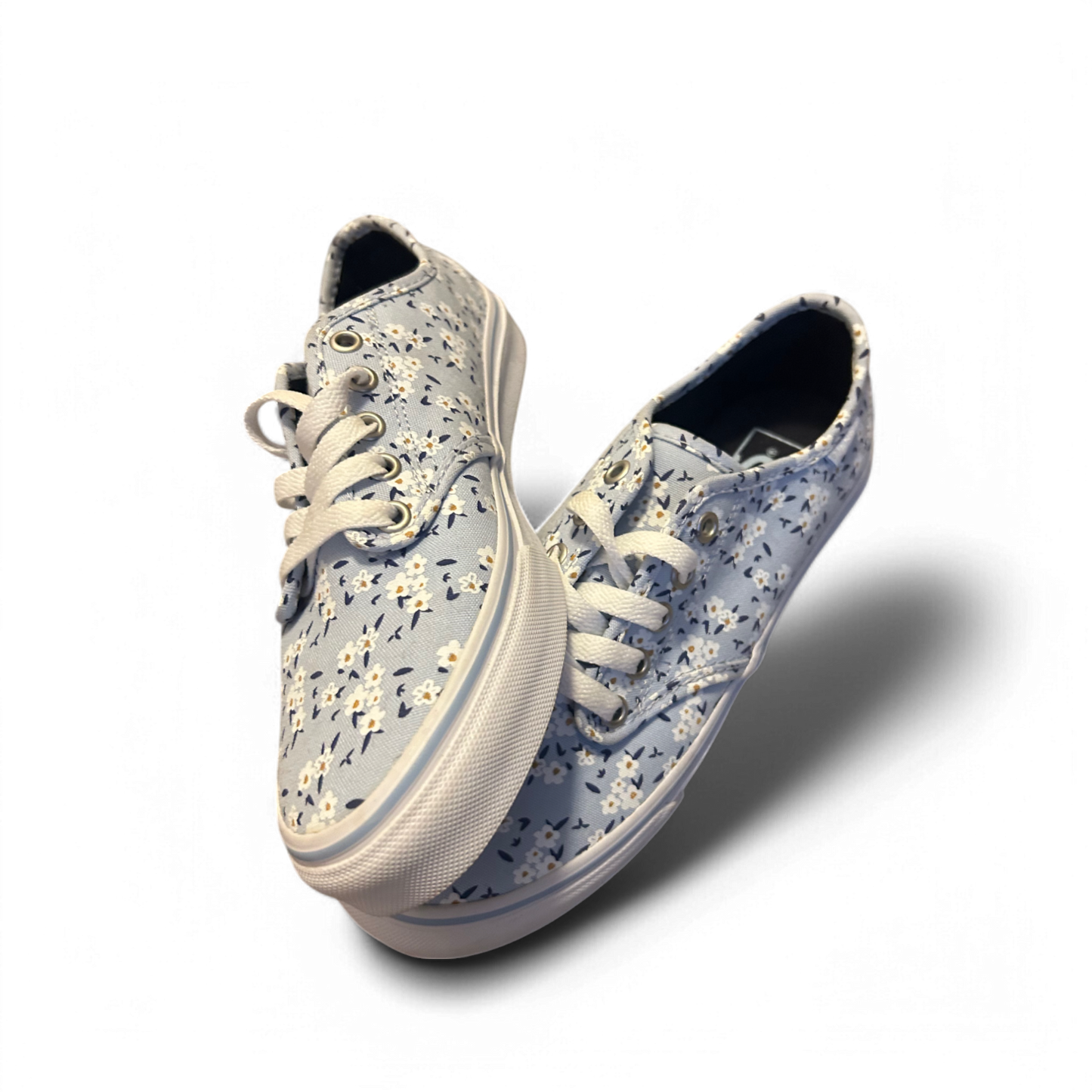 🧢 Vans Sneaker Damen 38 Blau mit Blumenmuster – Neu