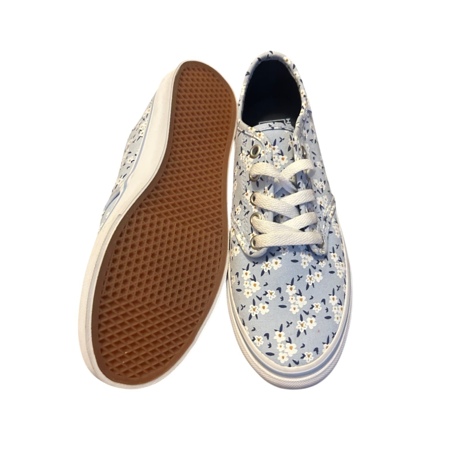 🧢 Vans Sneaker Damen 38 Blau mit Blumenmuster – Neu