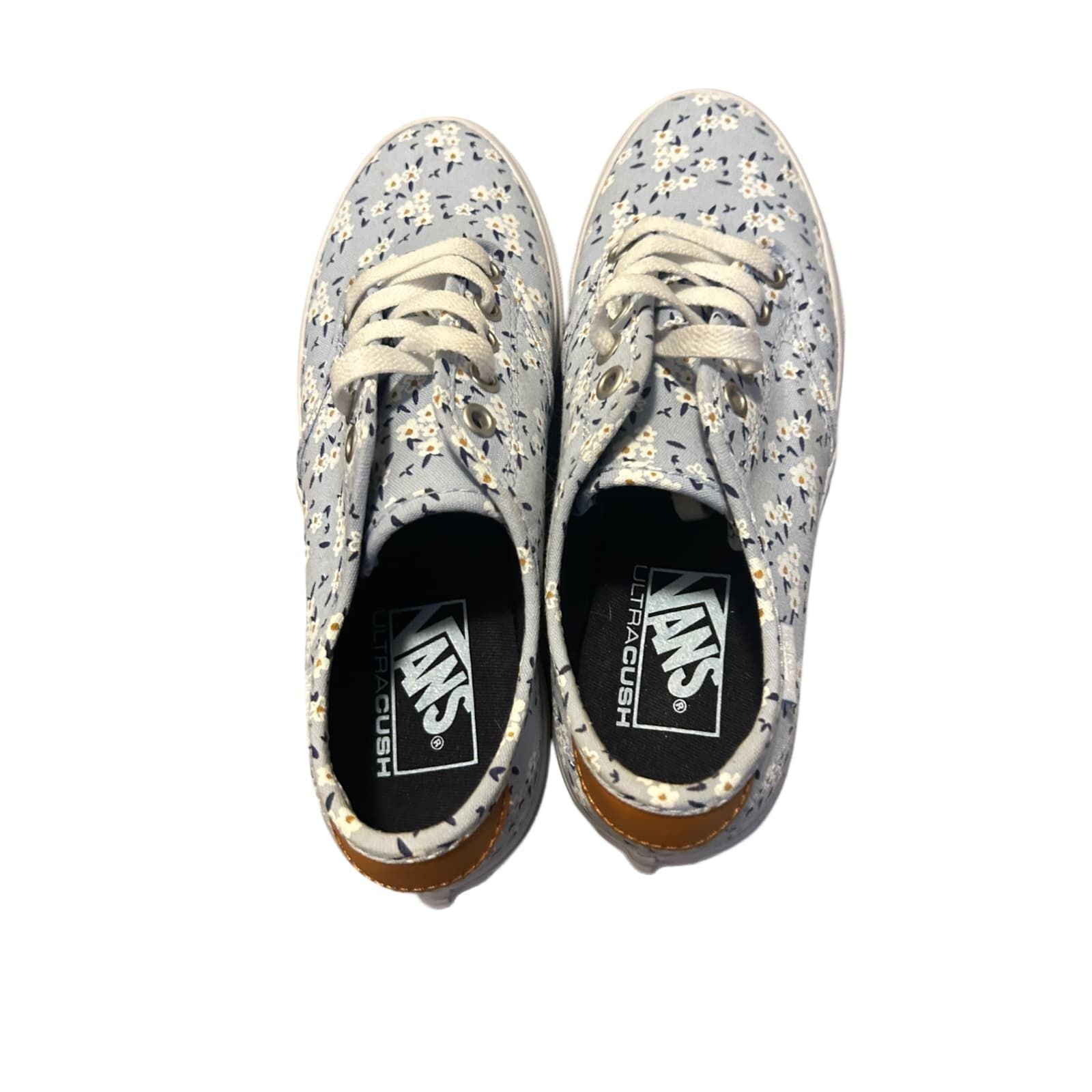 🧢 Vans Sneaker Damen 38 Blau mit Blumenmuster – Neu