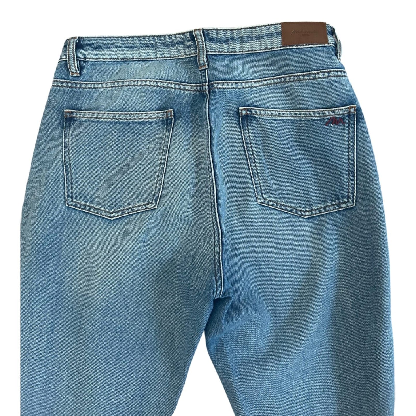 Maison 123 Jeans Damen Hose Gr 38 Blau High Waist Wide Leg Baumwolle