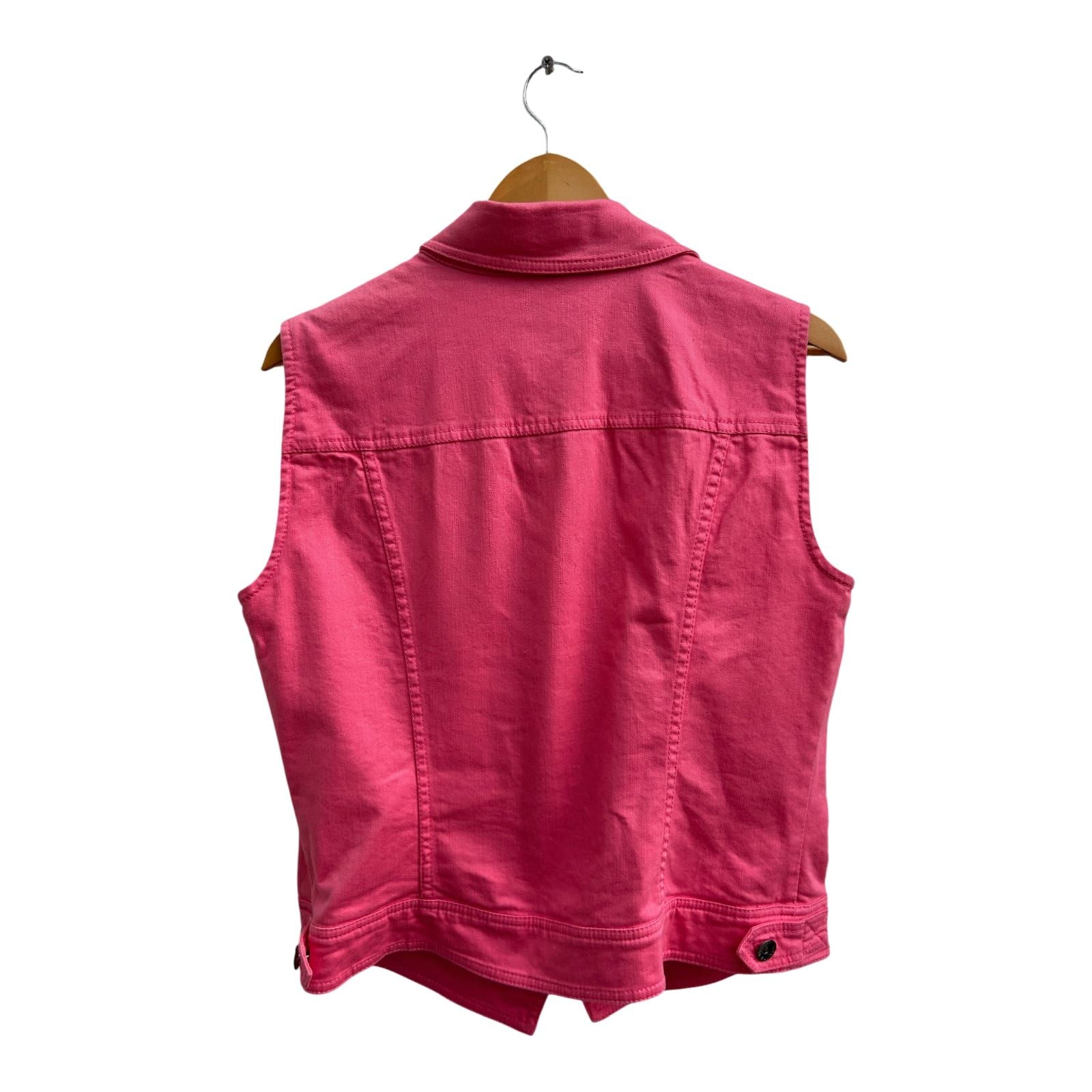 Bonita Jeansweste Damen Gr 40 Pink Stretch Sommer Freizeit Modern Klassisch