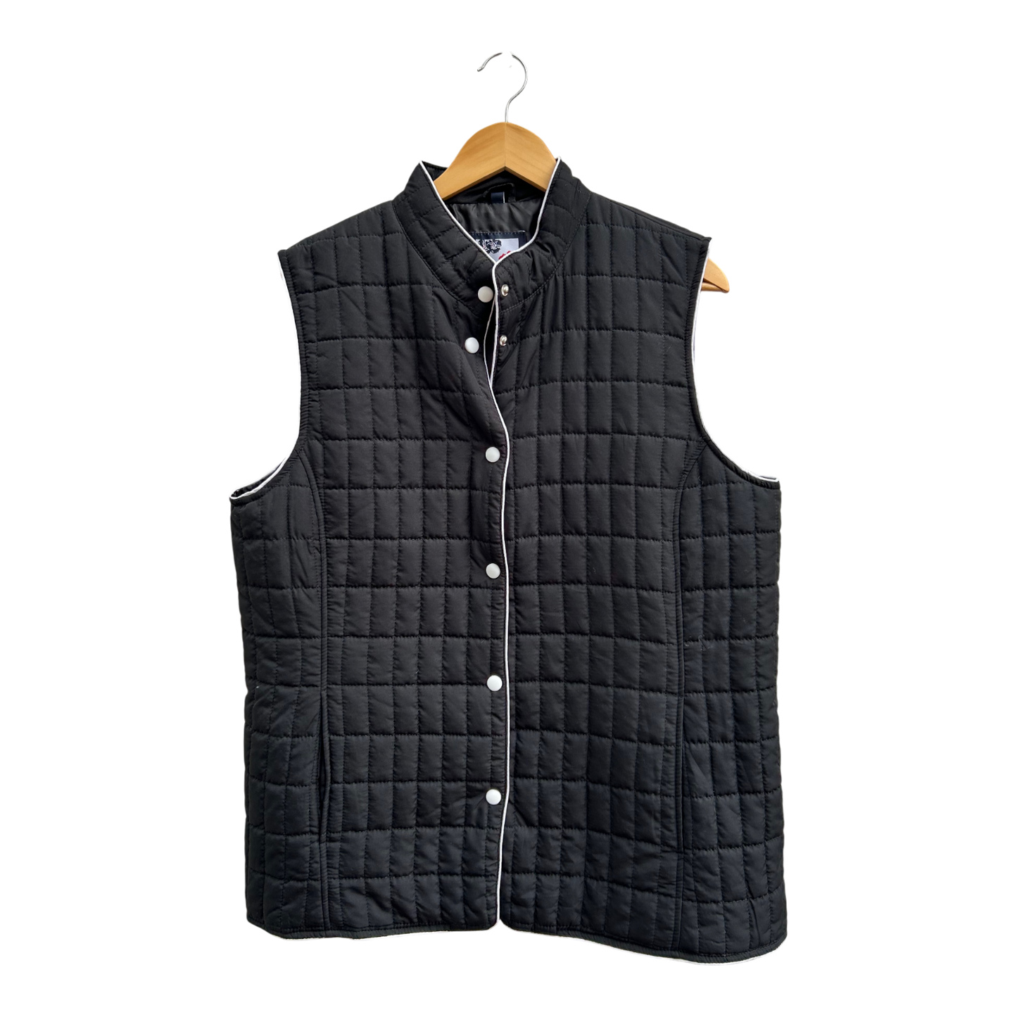 Infinity Damen Steppweste Gr 46 Schwarz Stehkragen Wattiert Klassisch Elegant