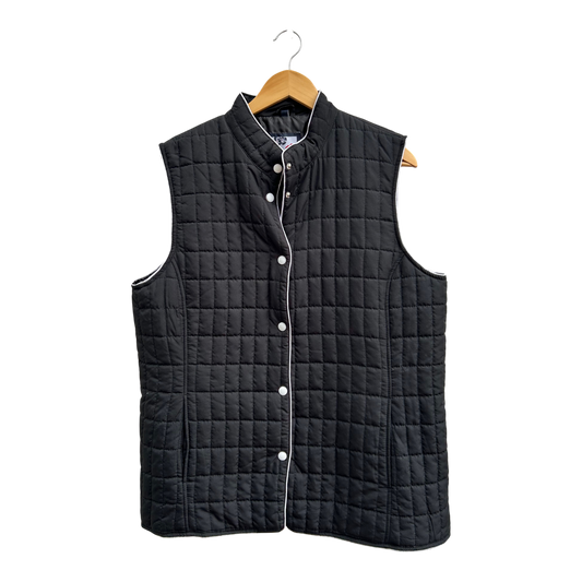 Infinity Damen Steppweste Gr 46 Schwarz Stehkragen Wattiert Klassisch Elegant