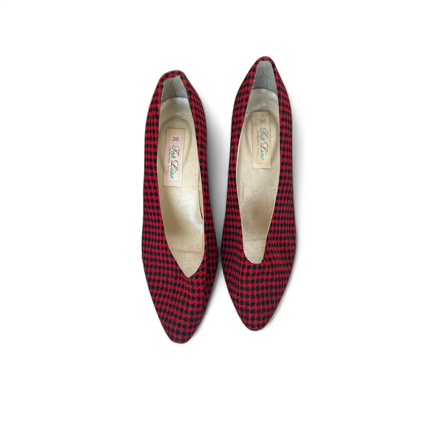 ❤️ Top Line Pumps Damen 38 Rot Schwarz – Retro ❤️