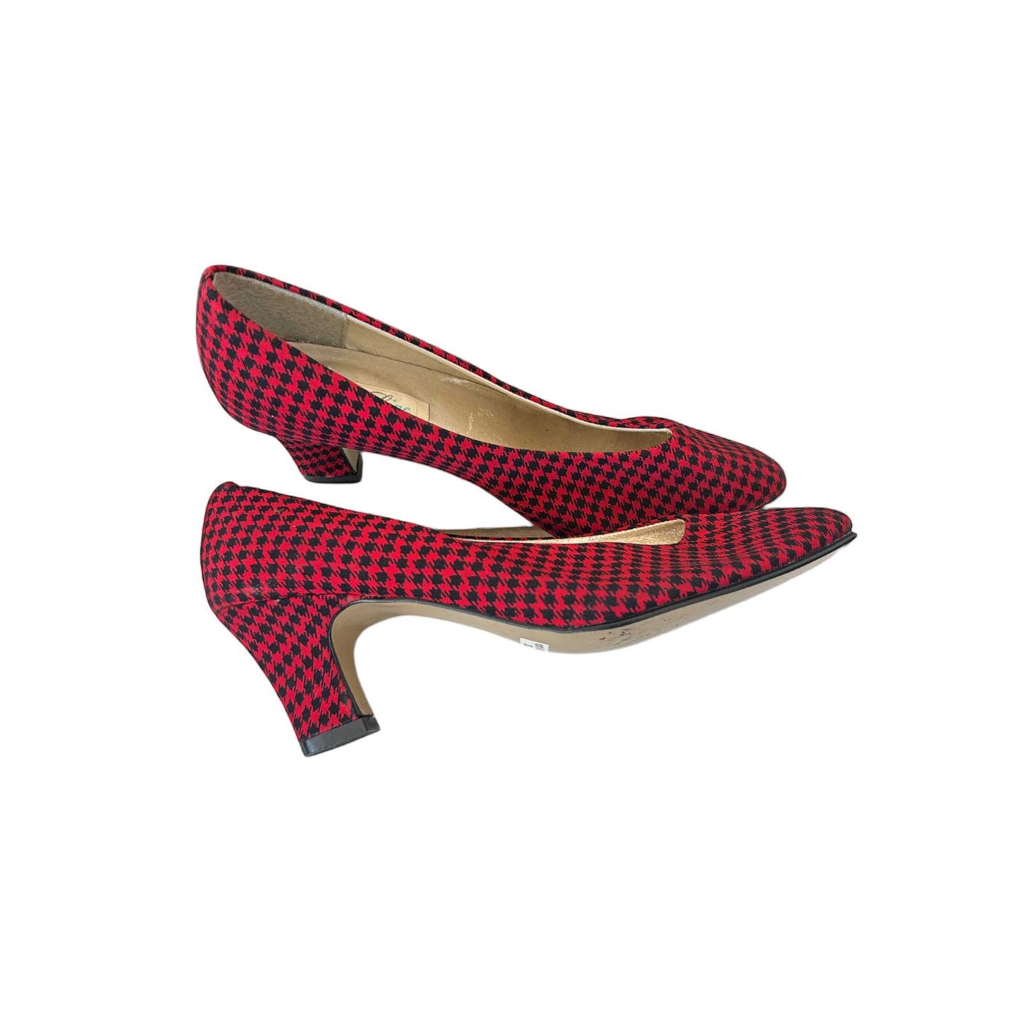 ❤️ Top Line Pumps Damen 38 Rot Schwarz – Retro ❤️