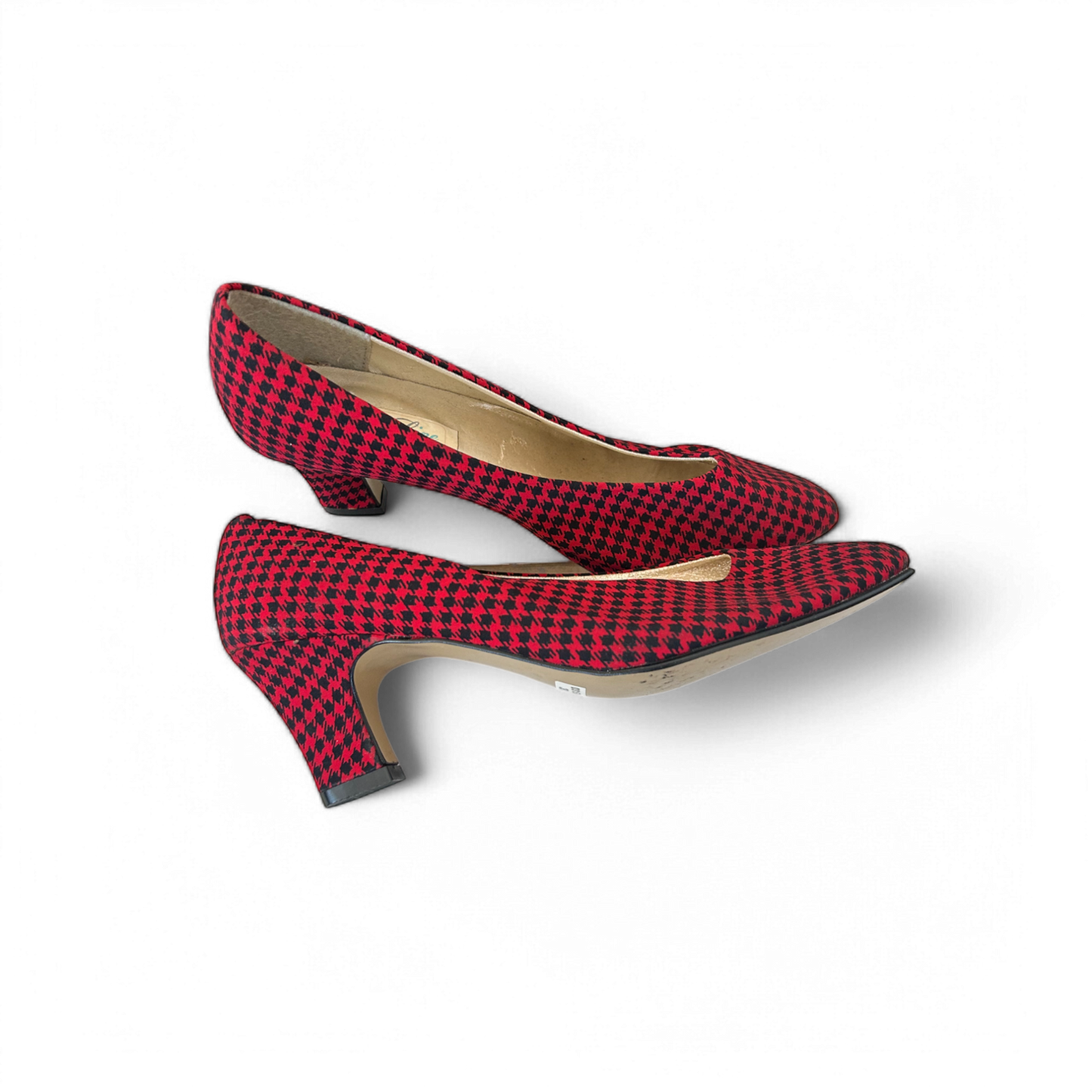 ❤️ Top Line Pumps Damen 38 Rot Schwarz – Retro ❤️