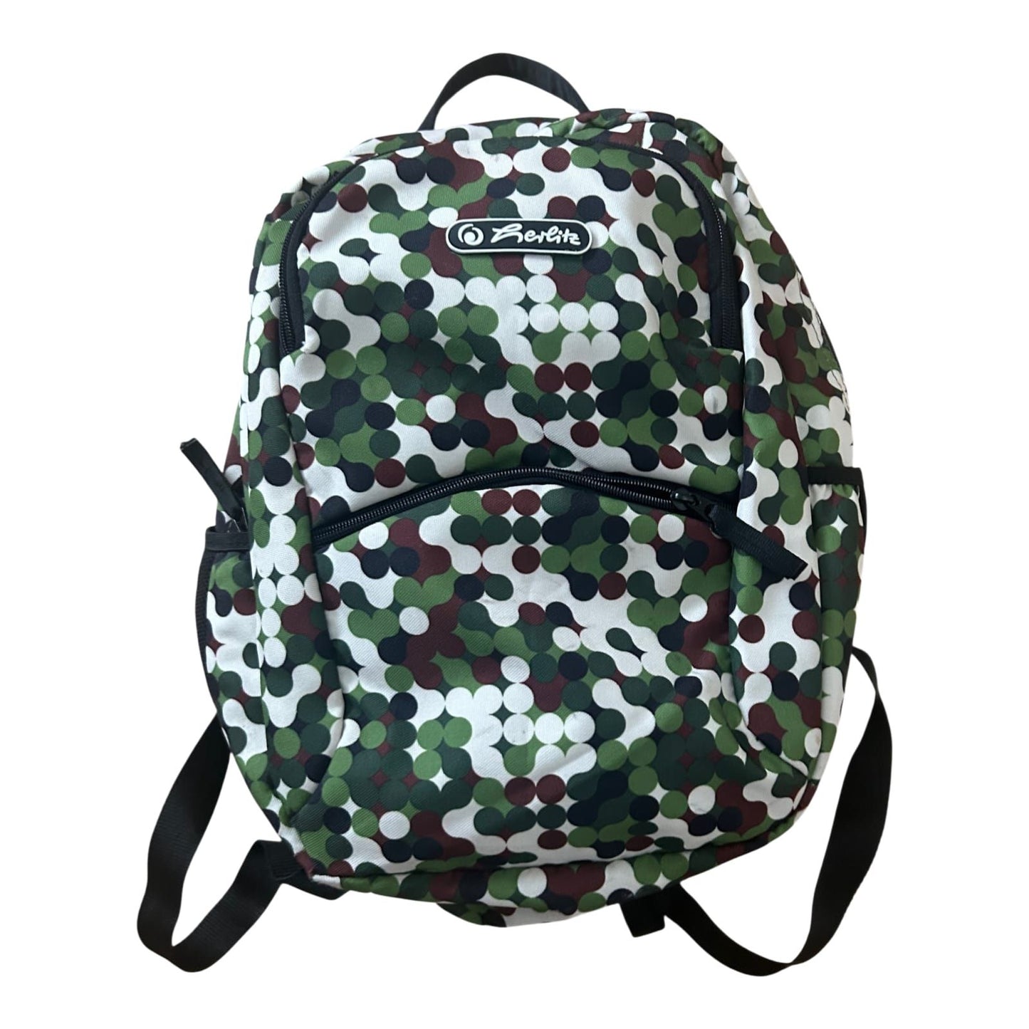 Herlitz Rucksack Camouflage Grün Braun Weiß Schule Freizeit Gepolstert Top