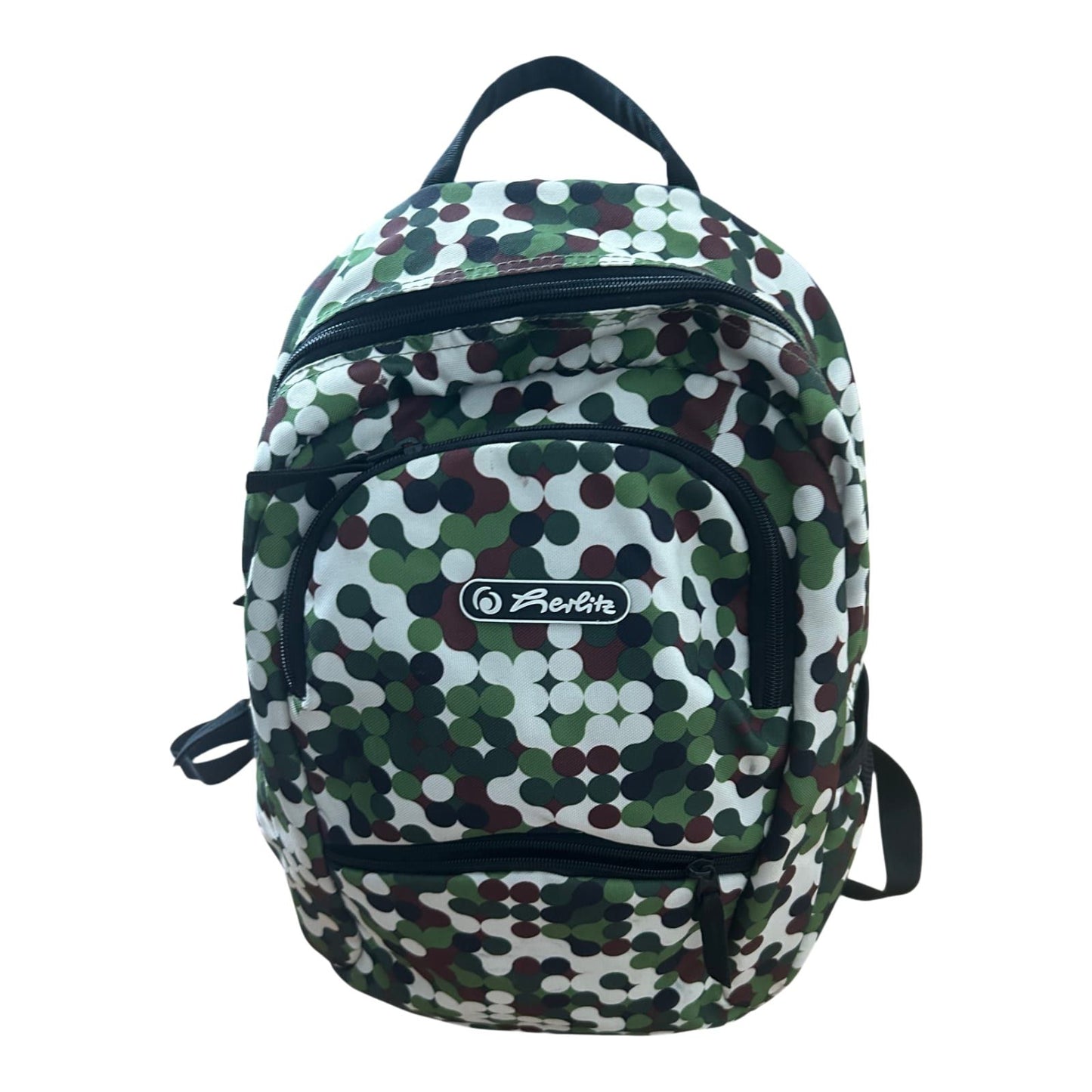 Herlitz Rucksack Camouflage Grün Braun Weiß Schule Freizeit Gepolstert Top