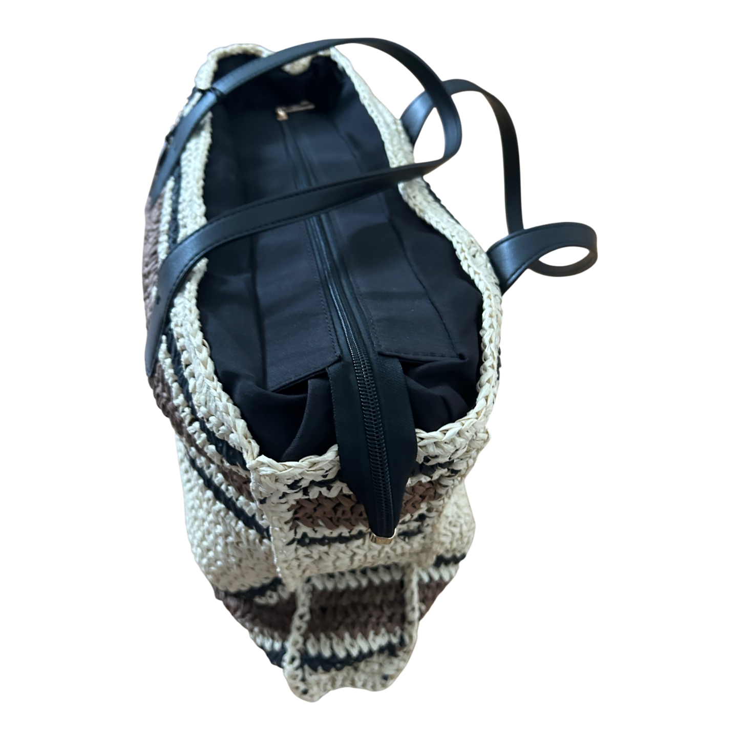 Vimoda Rive Gauche Shopper Tasche Bastoptik Beige Braun Schwarz Sommer Strand Boho