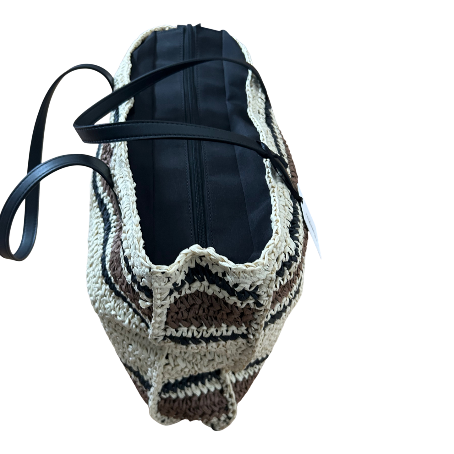 Vimoda Rive Gauche Shopper Tasche Bastoptik Beige Braun Schwarz Sommer Strand Boho