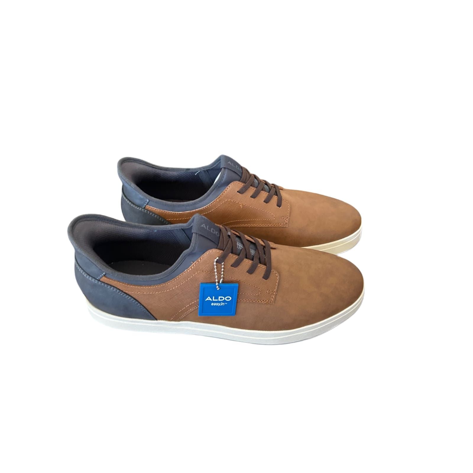 🧡 ALDO Slipper Herren 46 – Braun & Blau – Vegan – Neu