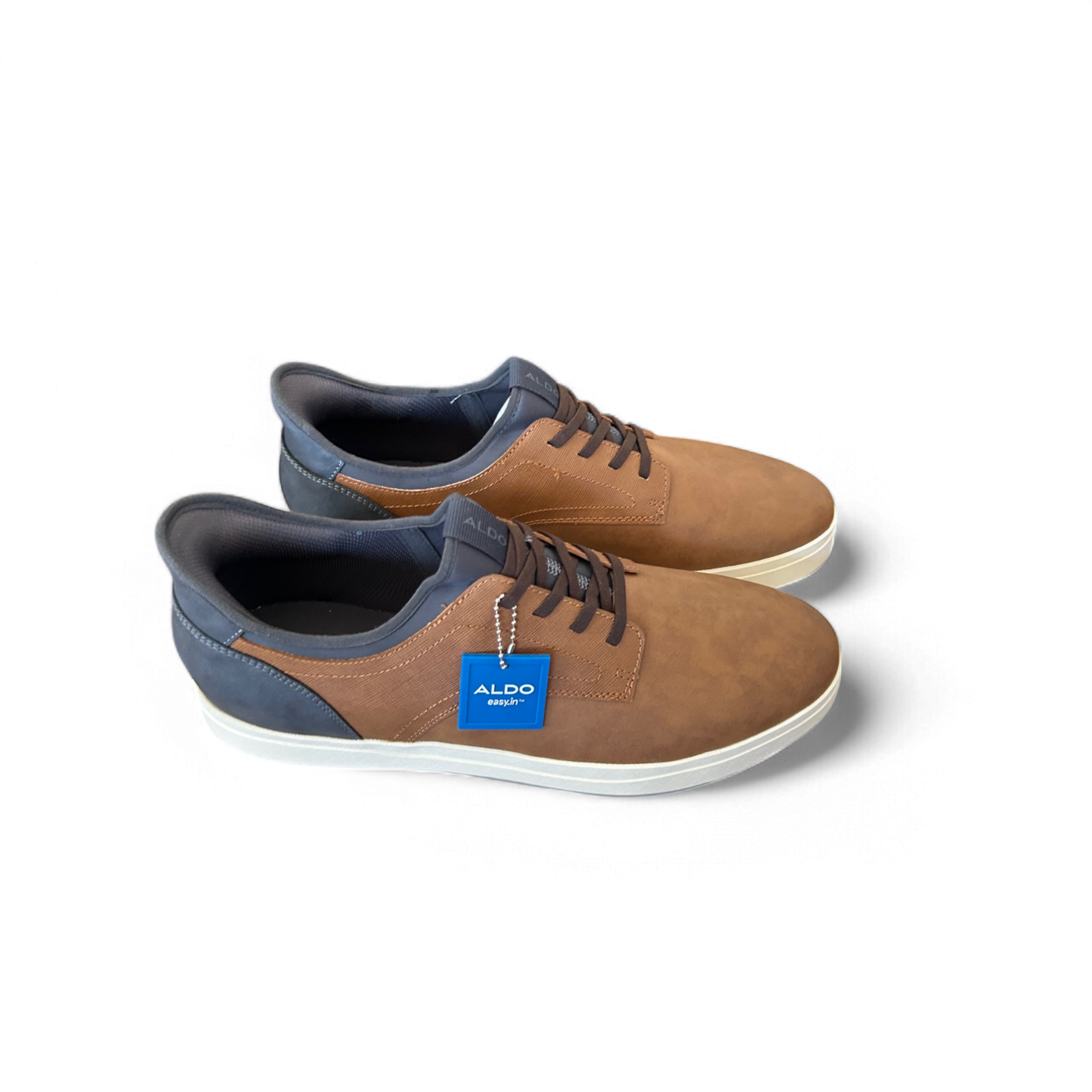 🧡 ALDO Slipper Herren 46 – Braun & Blau – Vegan – Neu