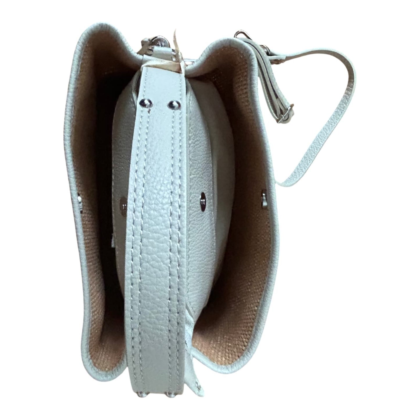 Bucket Bag Beige Echtleder Raffia Tasche Italien Sommer Handtasche Elegant Neu