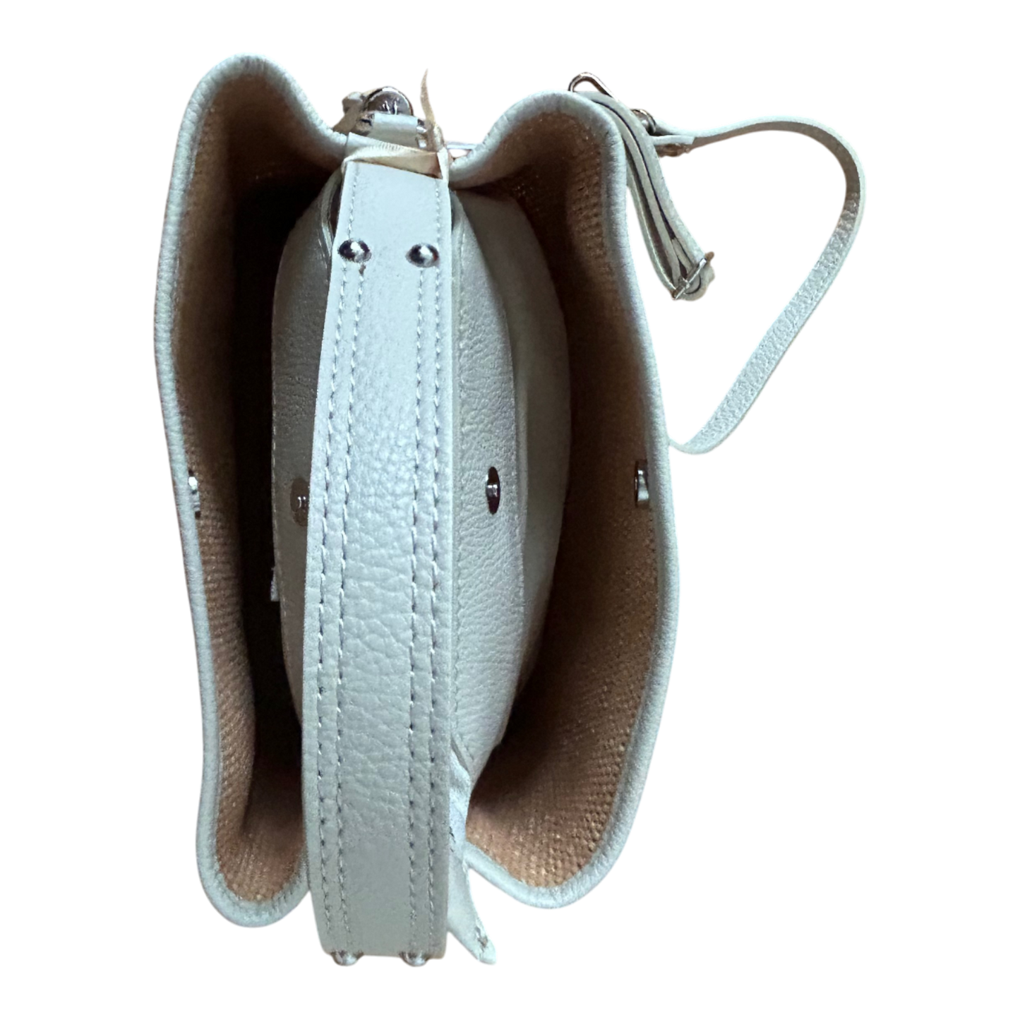 Bucket Bag Beige Echtleder Raffia Tasche Italien Sommer Handtasche Elegant Neu