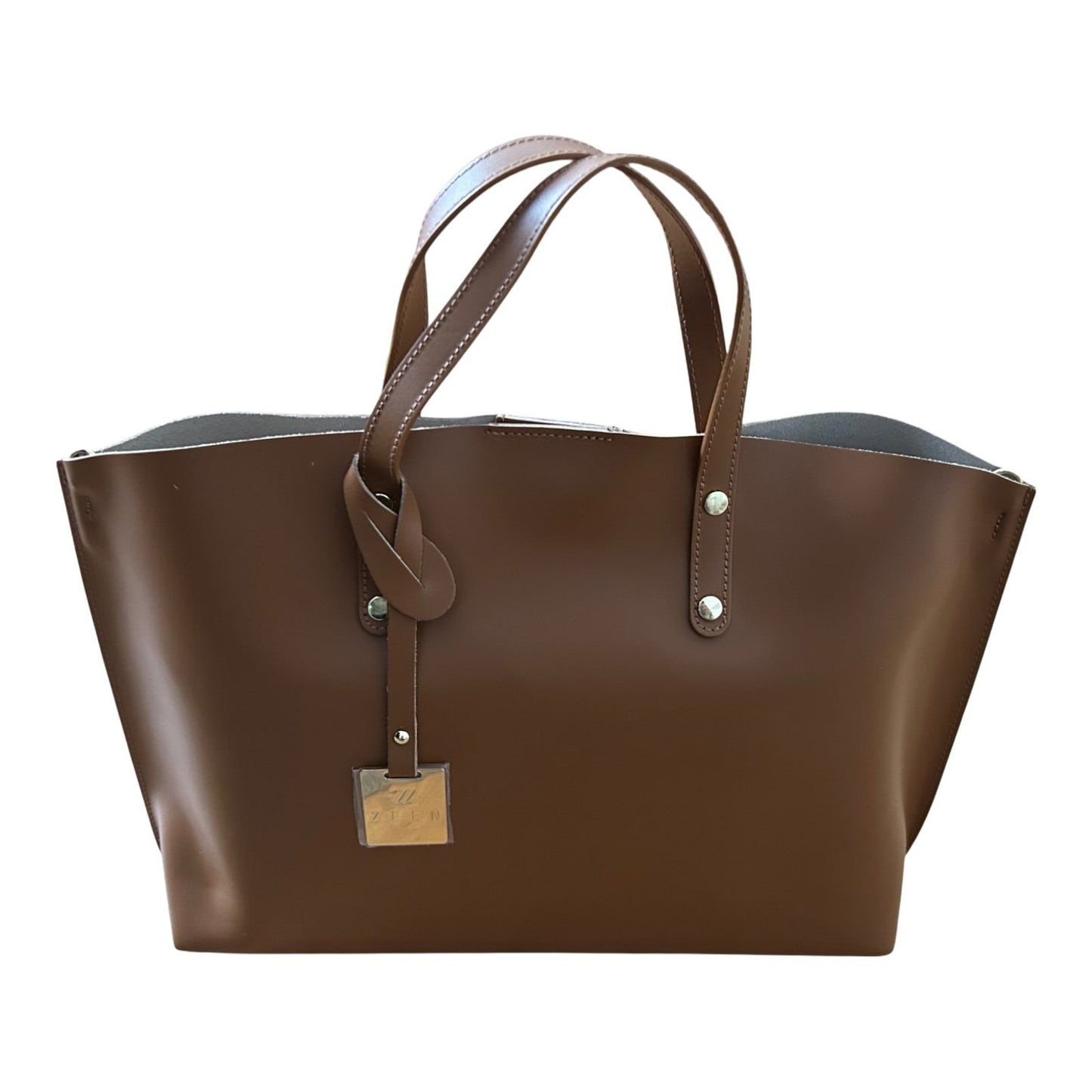 ANGELA Ledertasche Damen Echtleder Camel Braun Elegant Business Tasche Italien